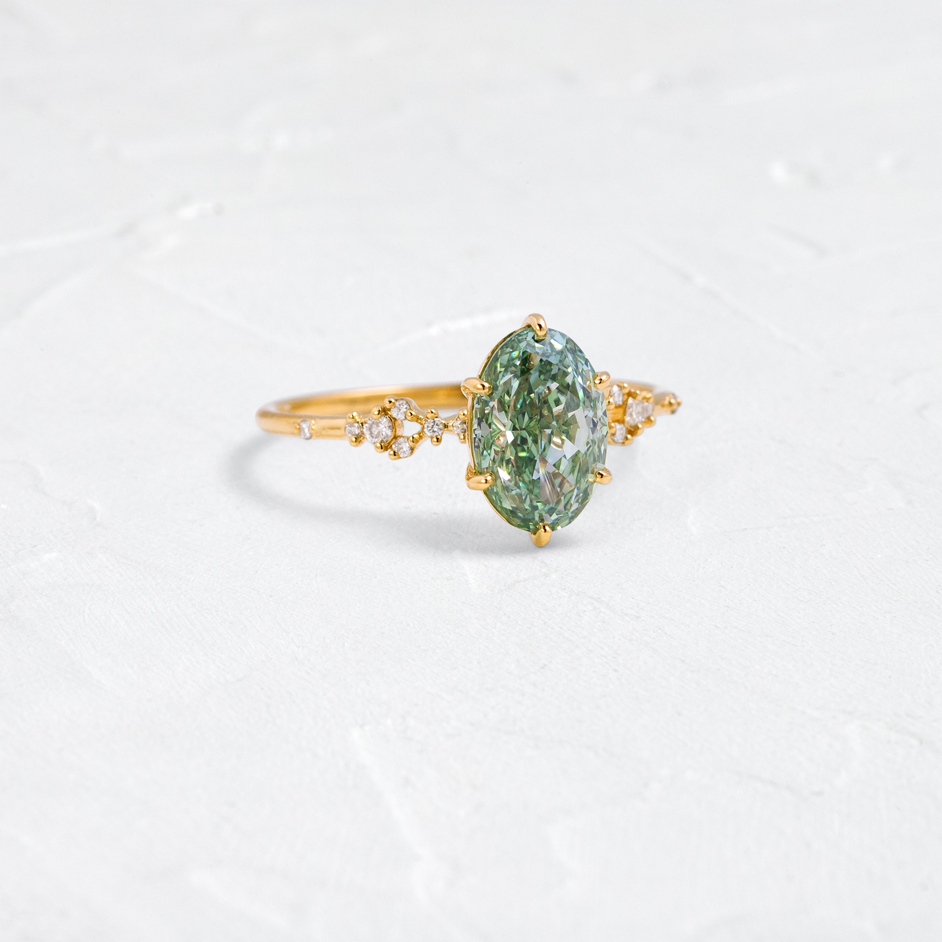 Myriad Ring, 2.02ct. Lab-Grown Green Diamond | Melanie Casey Jewelry