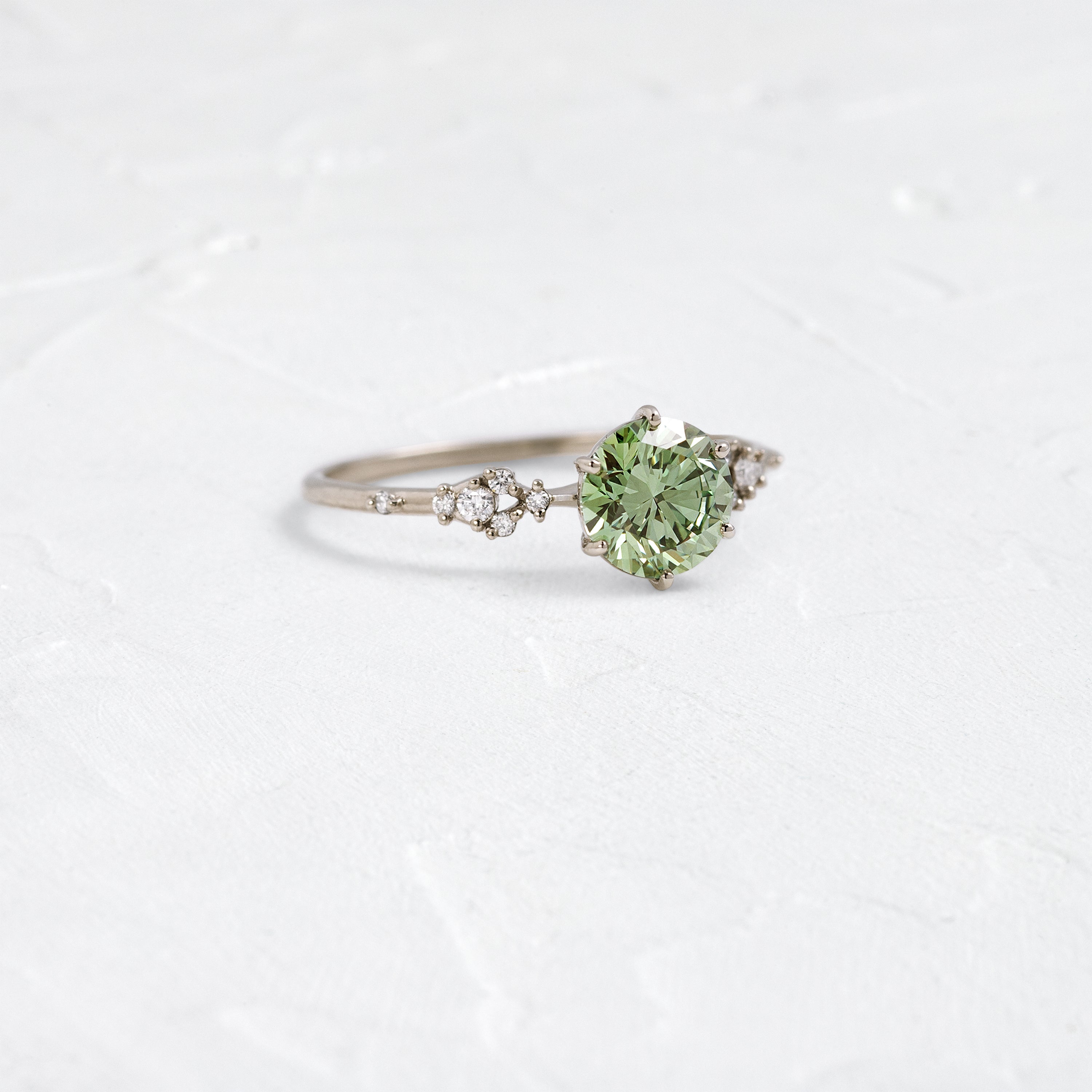 Myriad Ring, 1ct. Lab-Grown Green Diamond | Melanie Casey Jewelry