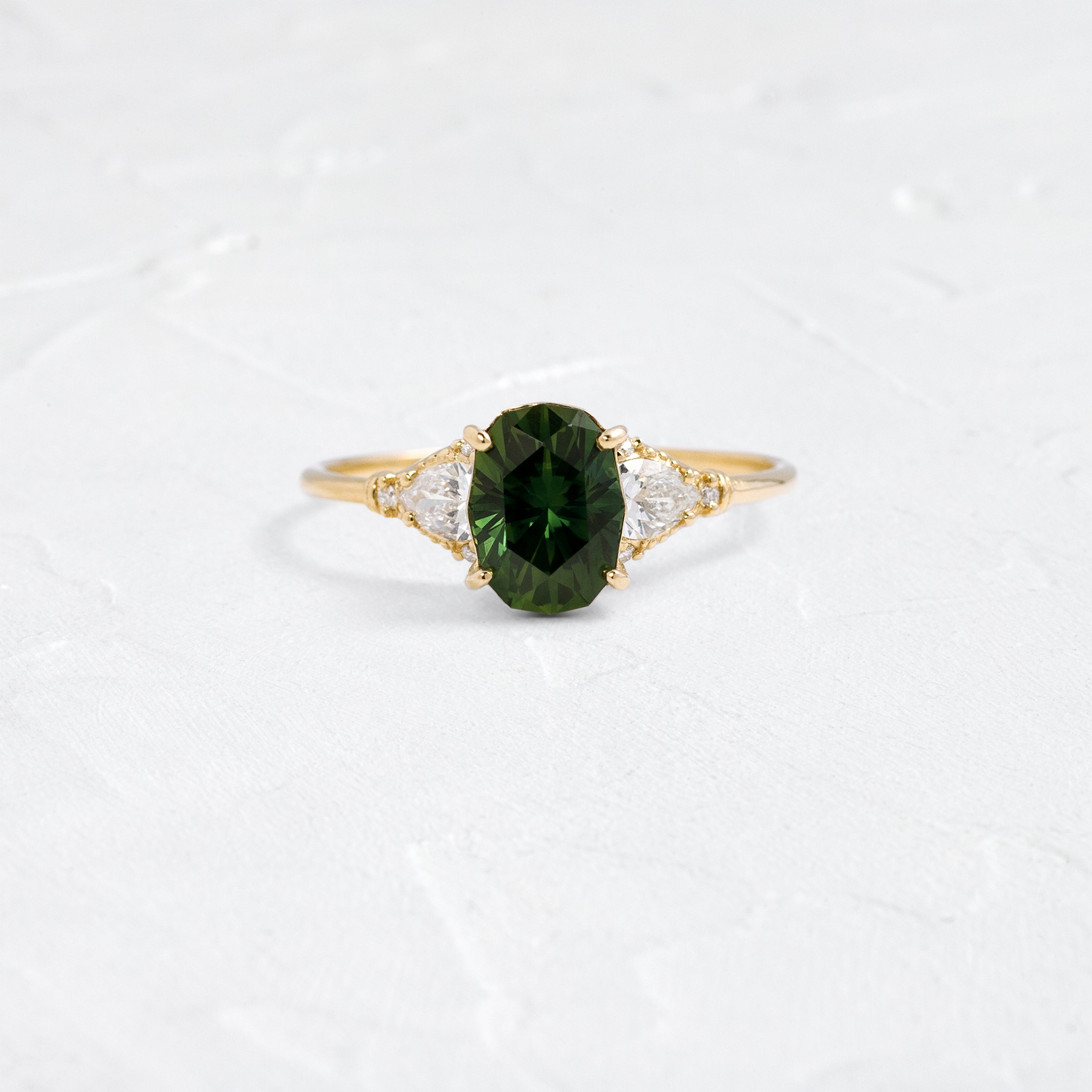 Sunlit Ring, 1.61ct. Green Sapphire | Melanie Casey Fine Jewelry