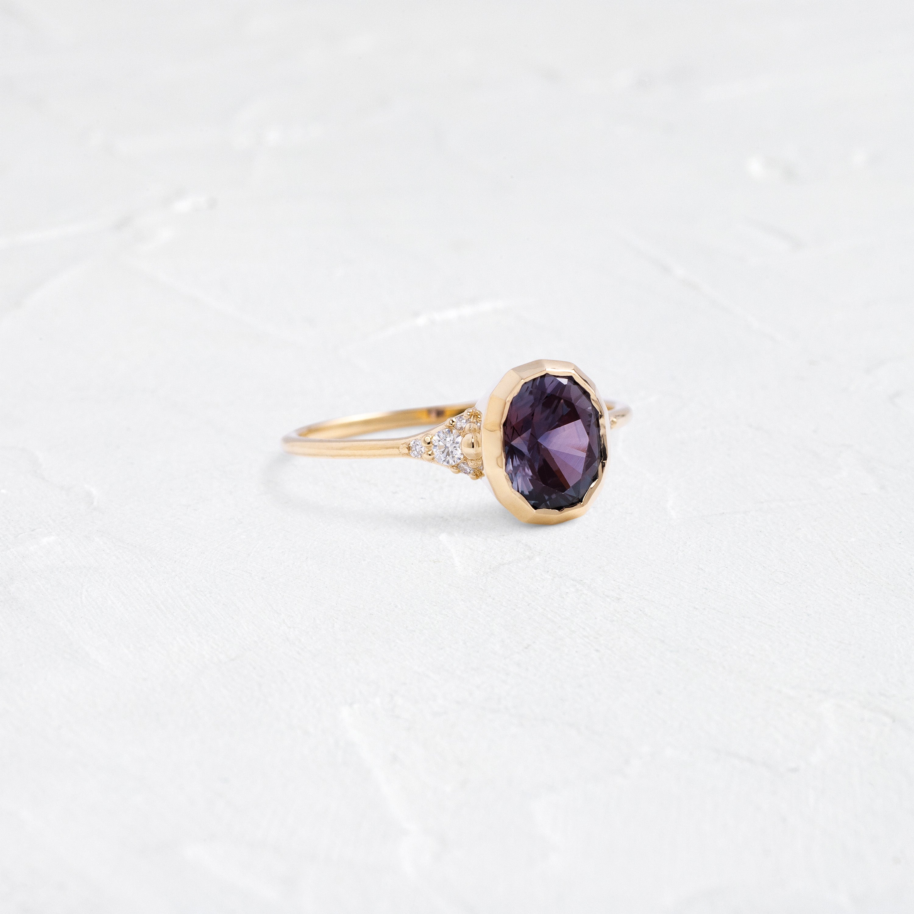 Evenfall Ring, 2ct. Purple Montana Sapphire | Melanie Casey Jewelry