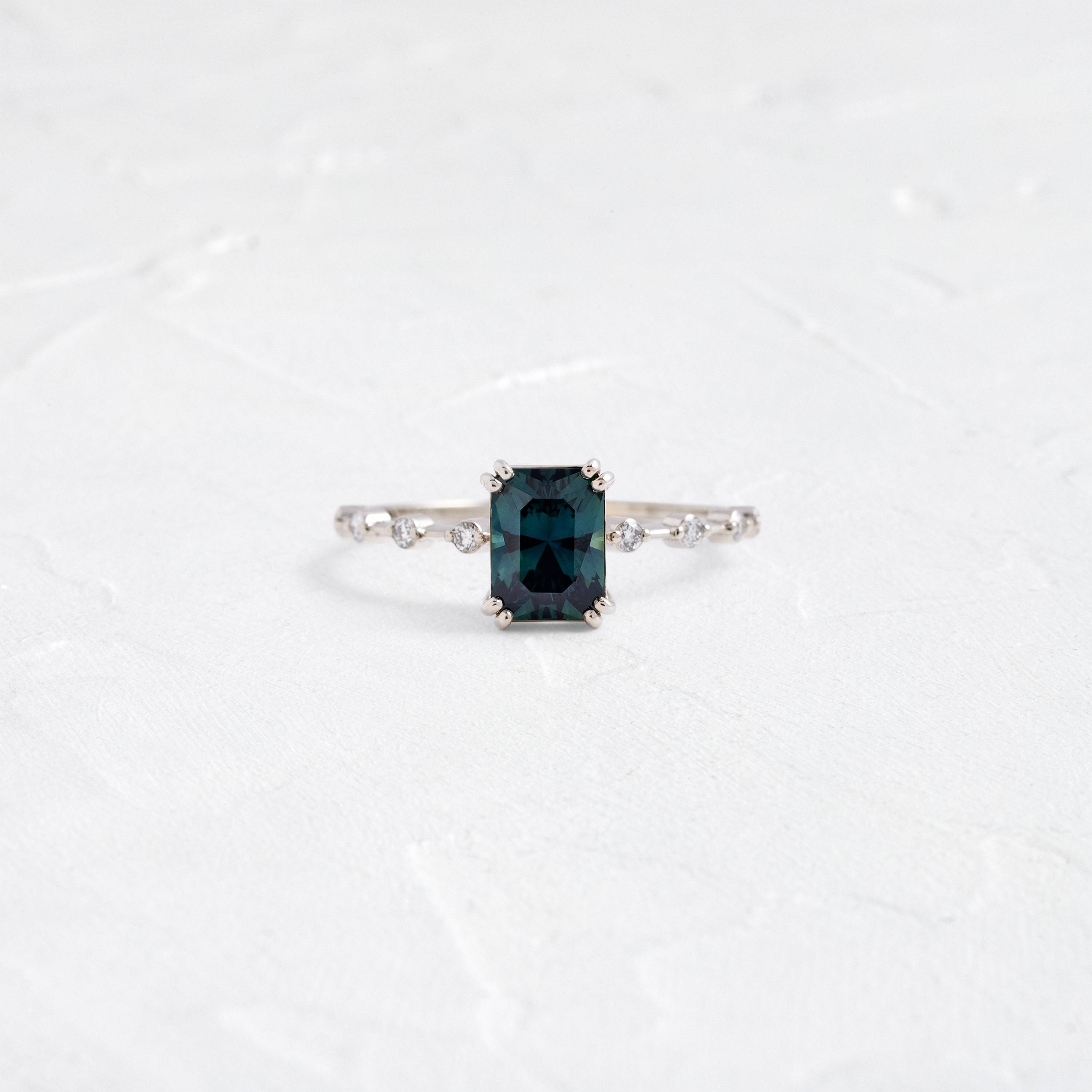 RARE !! SAPHIR VERT D'AUSTRALIE : 4.7 mm ★★ p437.135t
