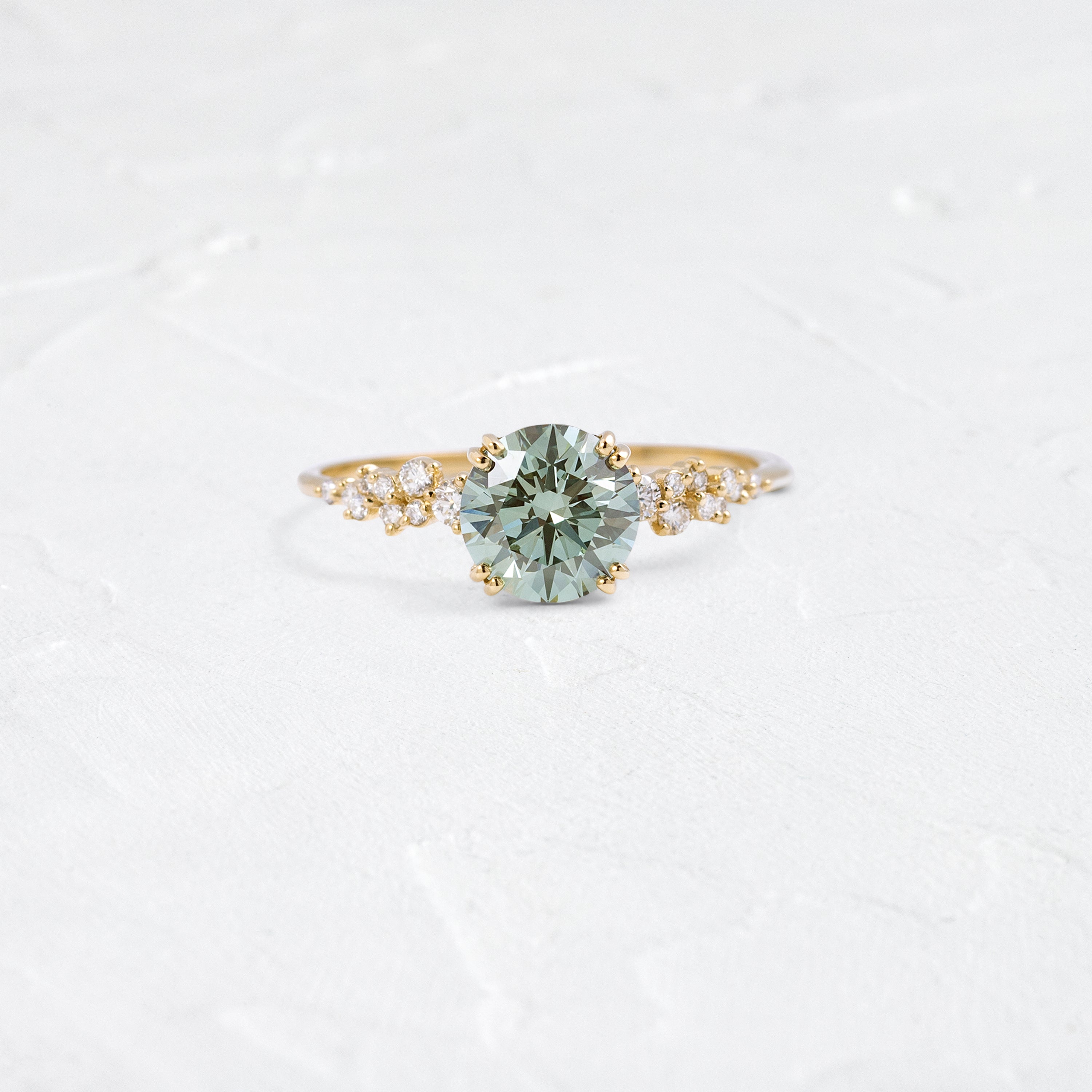 On The Horizon Ring, 1.25ct. Lab-Grown Green Diamond | Melanie