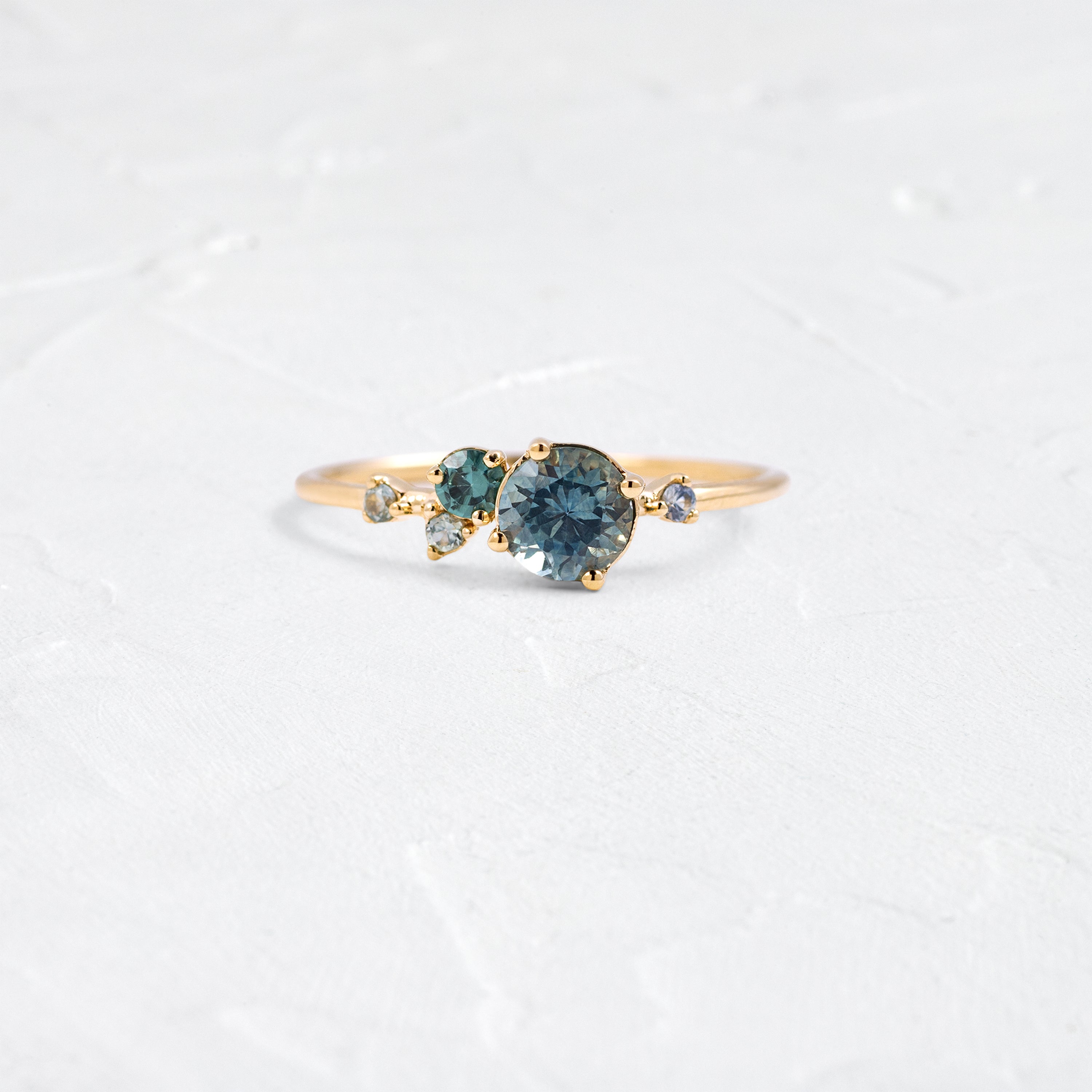 In Orbit Cluster Ring with Sapphire | Melanie Casey Jewelry