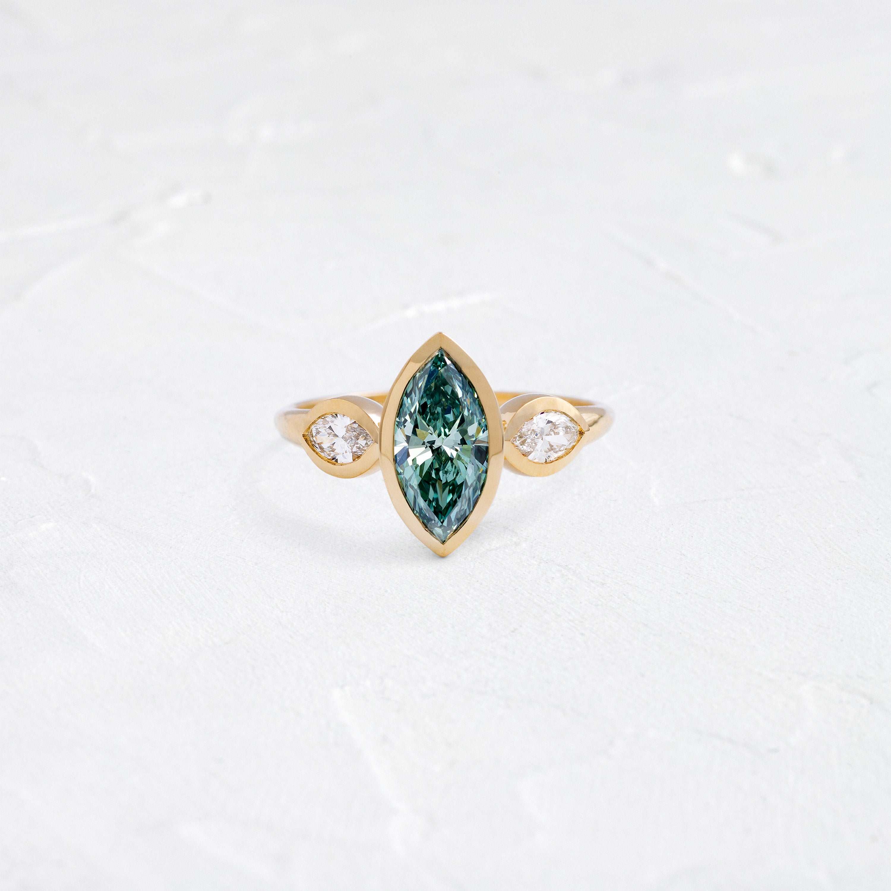 Moonrise Ring, 1.29ct. Lab-Grown Green Diamond | Melanie Casey Jewelry