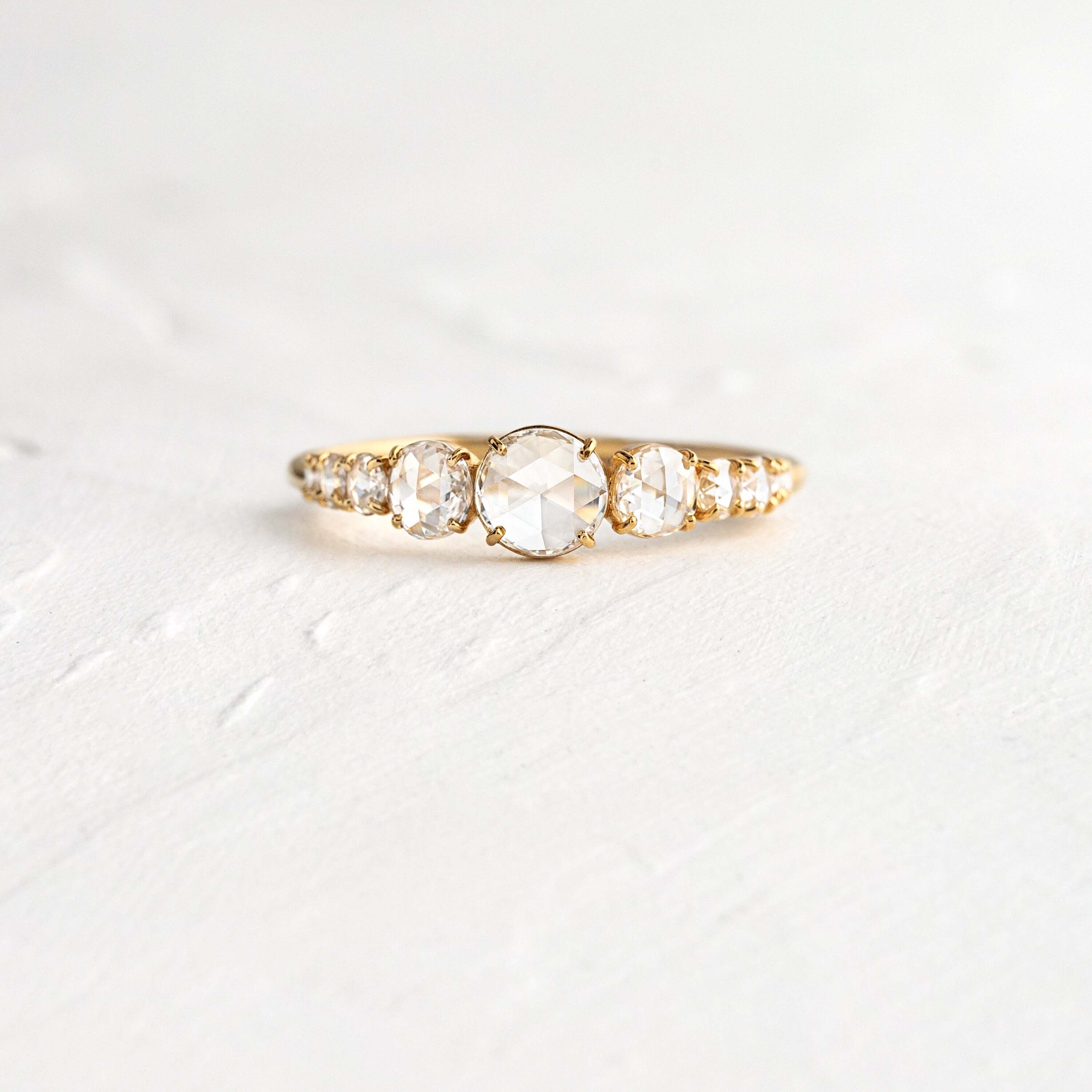 Rose Cut Diamond Waterway Ring | Melanie Casey Fine Jewelry