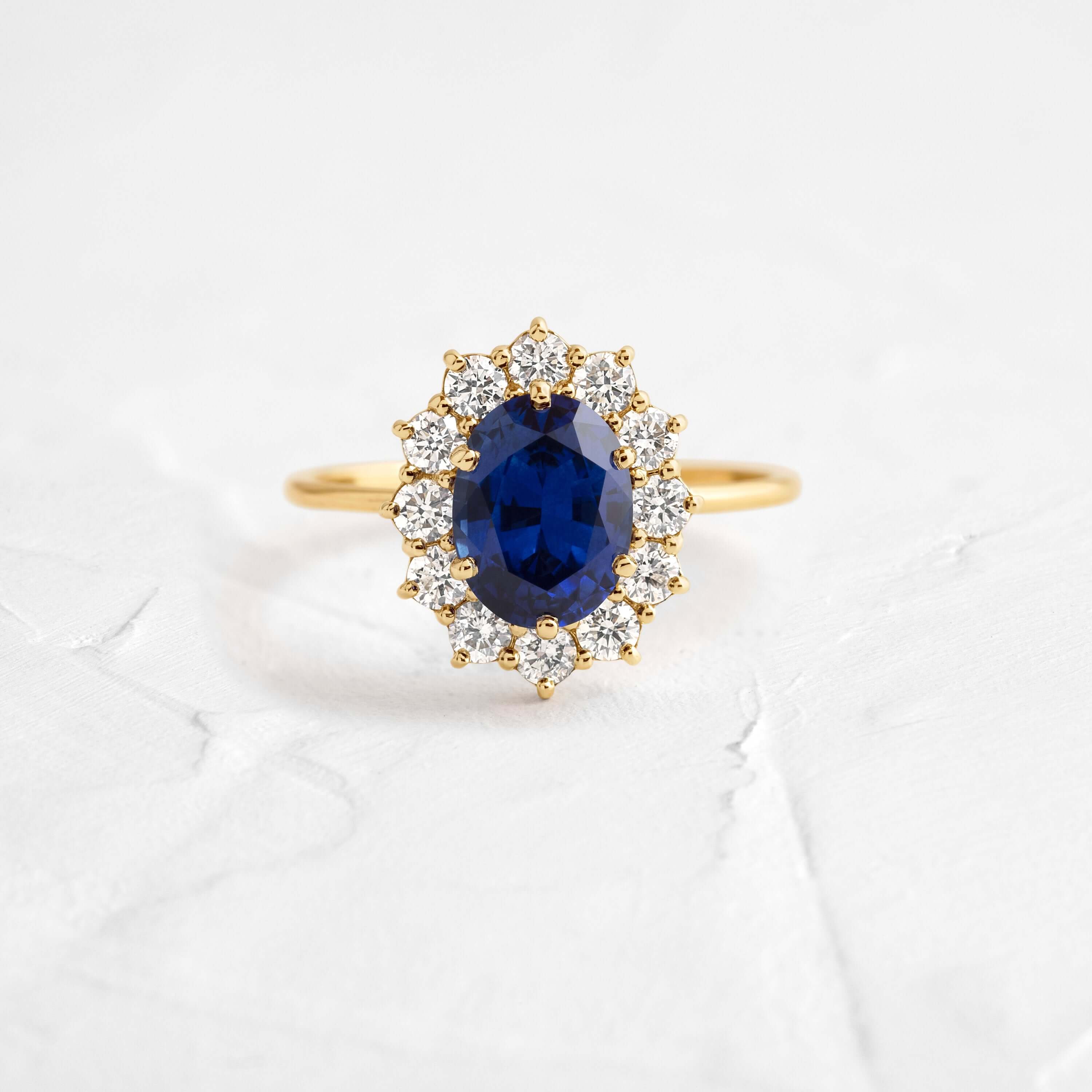 Helio Ring, Oval Cut Blue Sapphire Melanie Casey