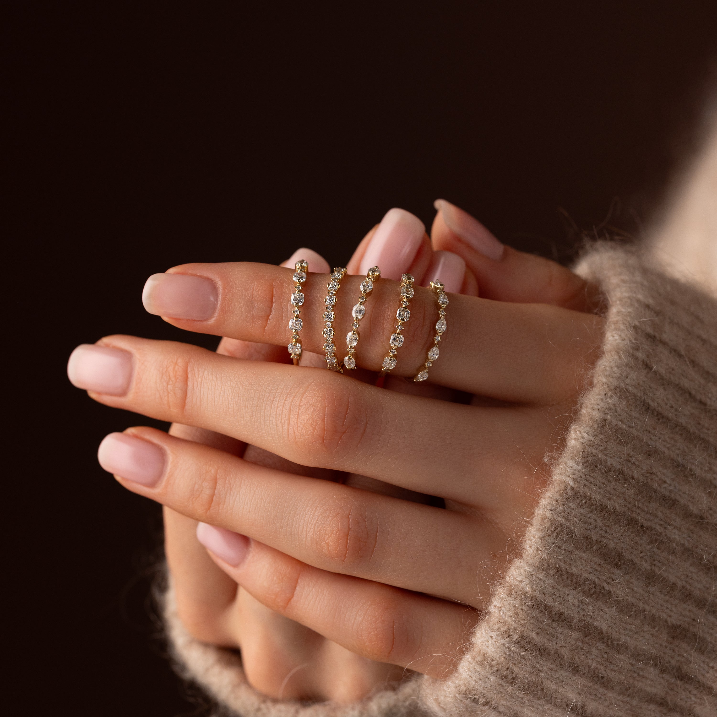 Interlace Band in Pear Cut | Melanie Casey