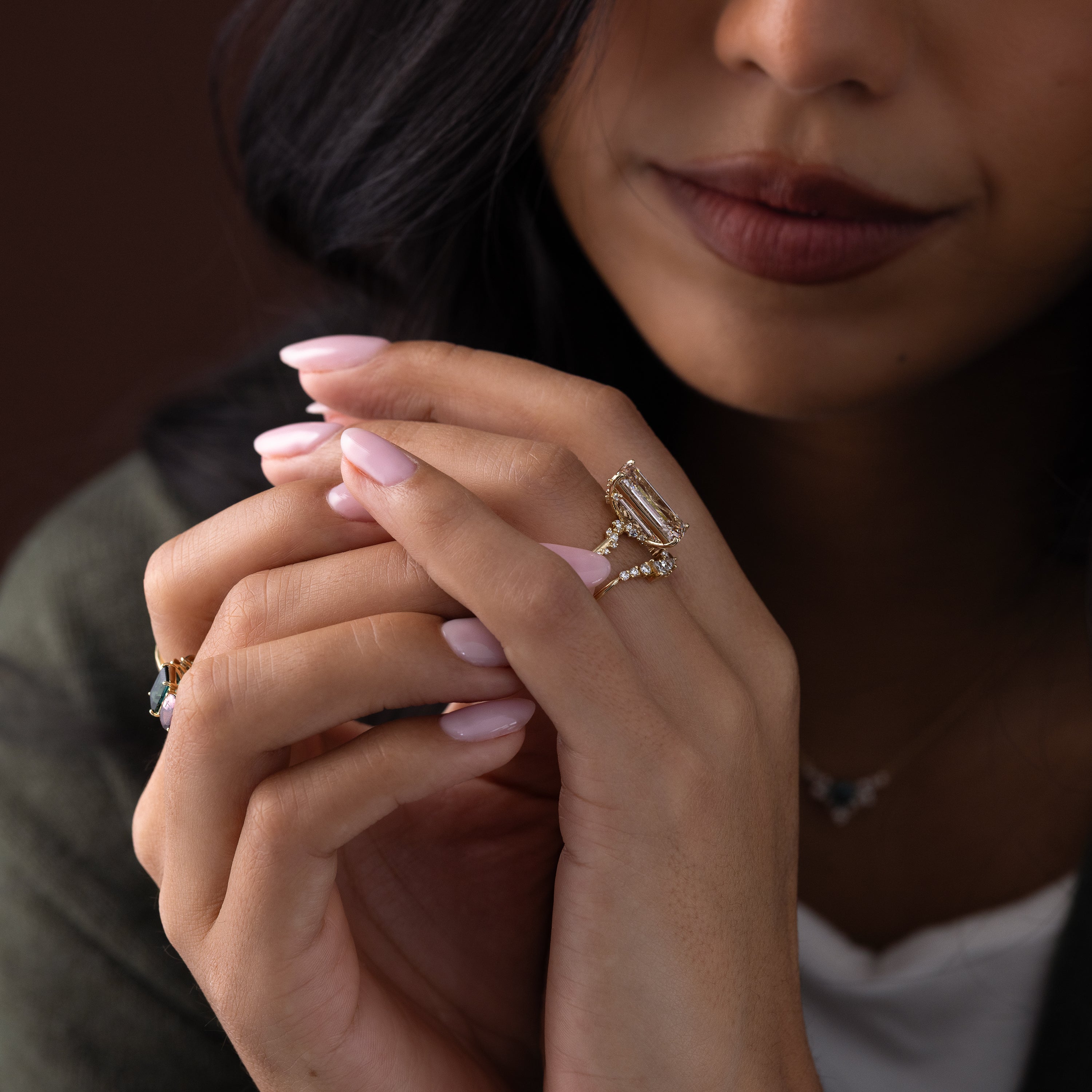 Wisteria Ring, 7.51ct. Lab-Grown Pink Diamond - 1.5mm Band