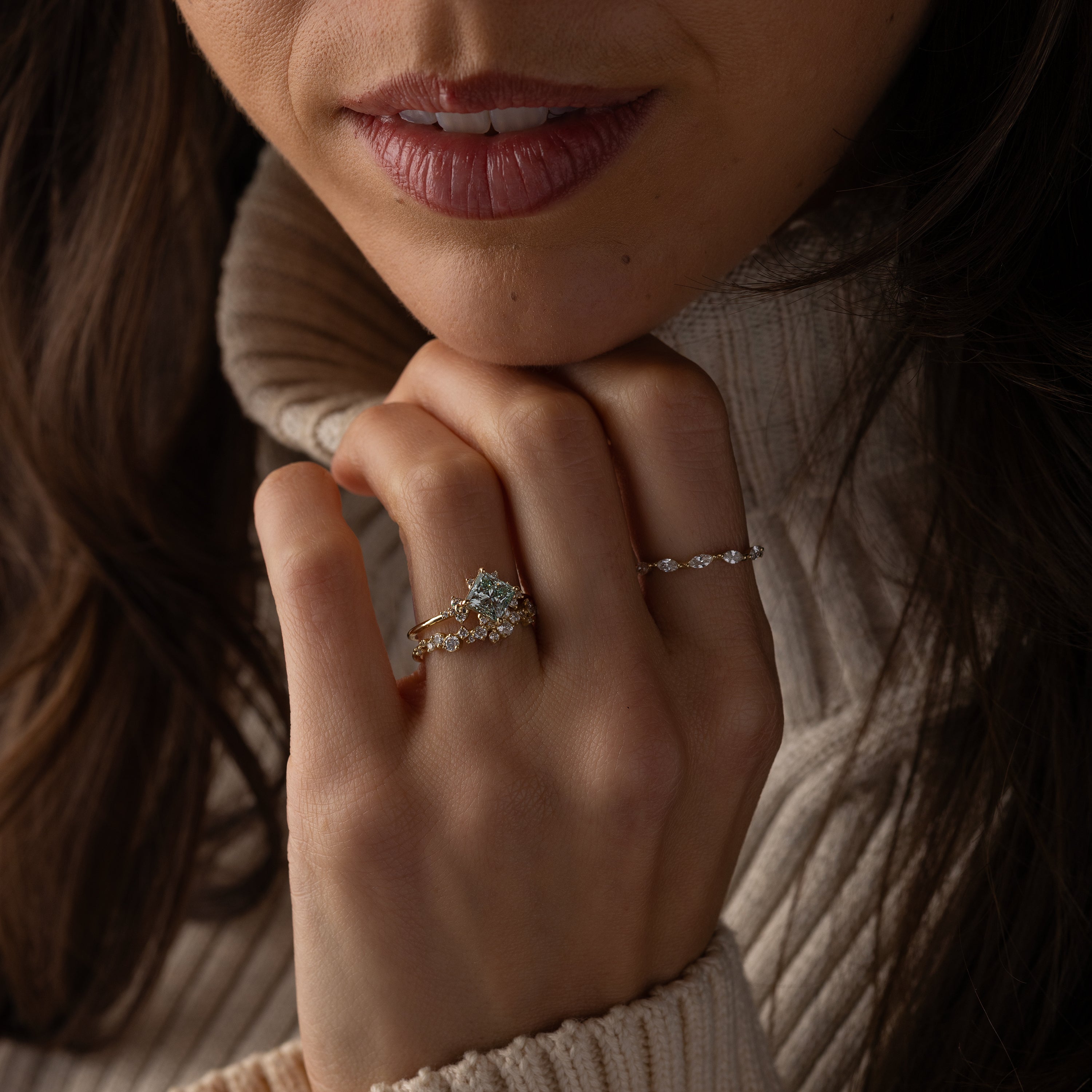Stargaze Ring, 1.25ct. Lab-Grown Green Diamond | Melanie Casey Jewelry