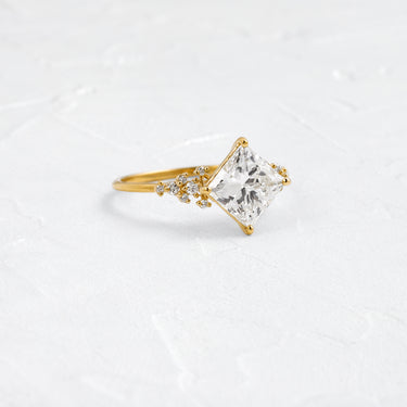 Damask Ring, Princess Cut | Handcrafted Engagement Ring