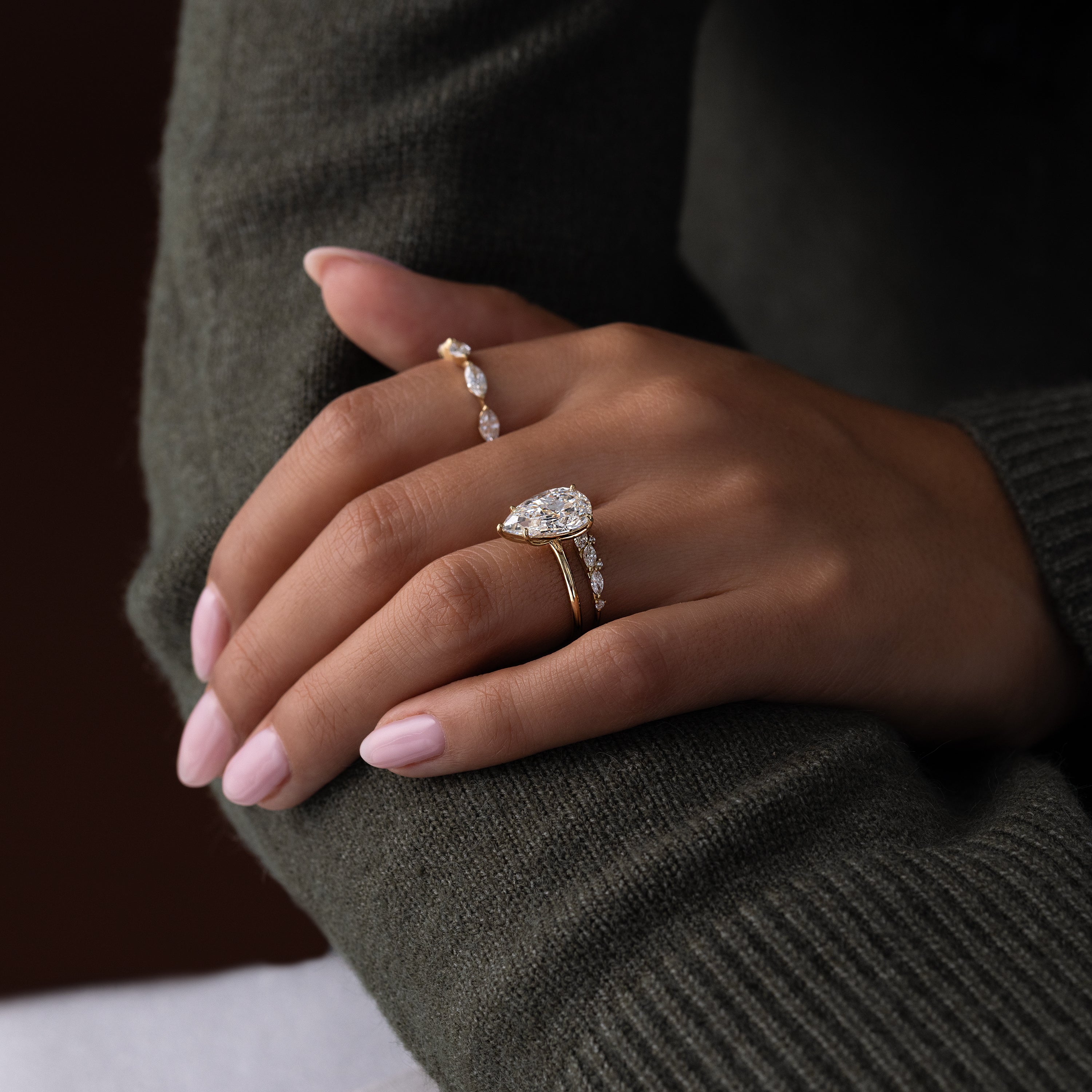 Whisper Ring, Pear Cut - Melanie Casey