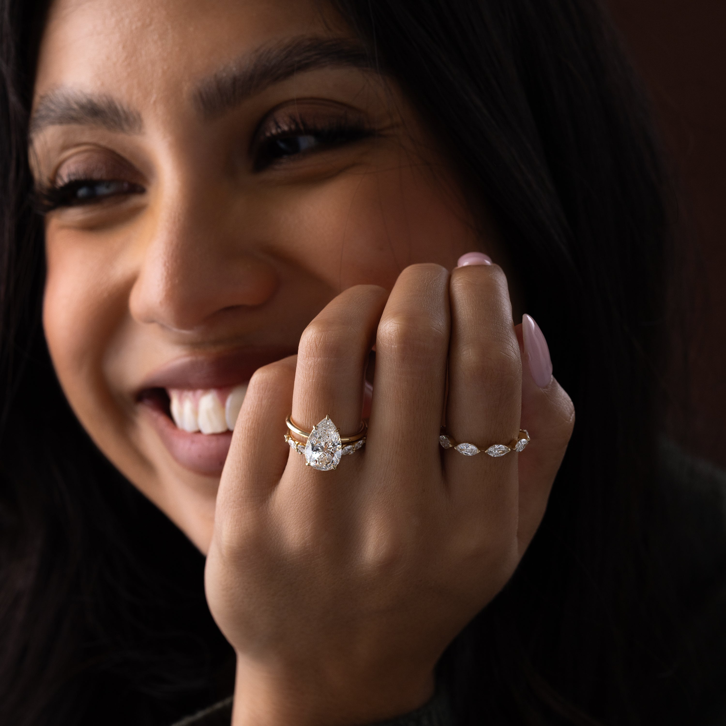 Whisper Ring, Pear Cut - Melanie Casey