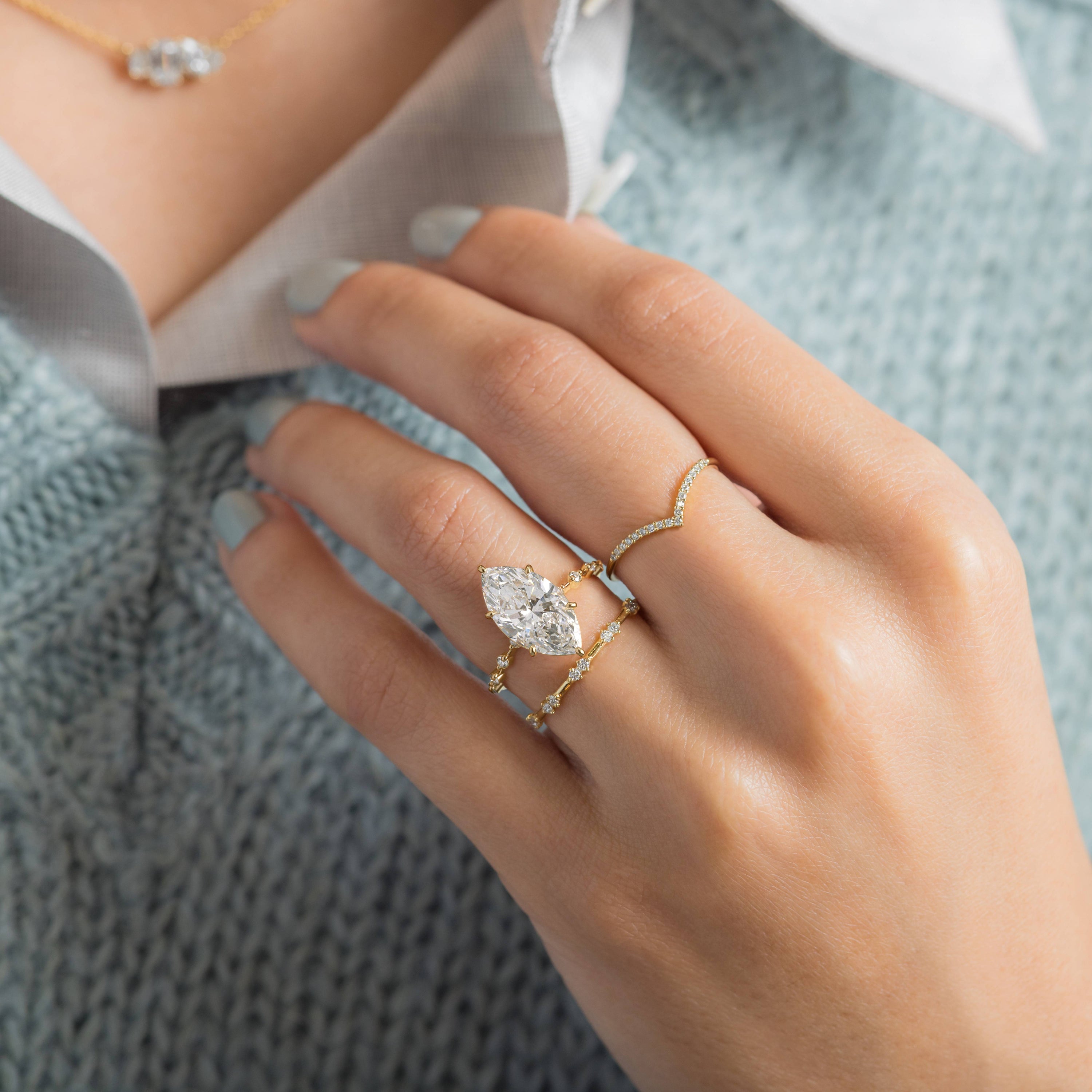 Distance Ring, Marquise Cut – Melanie Casey
