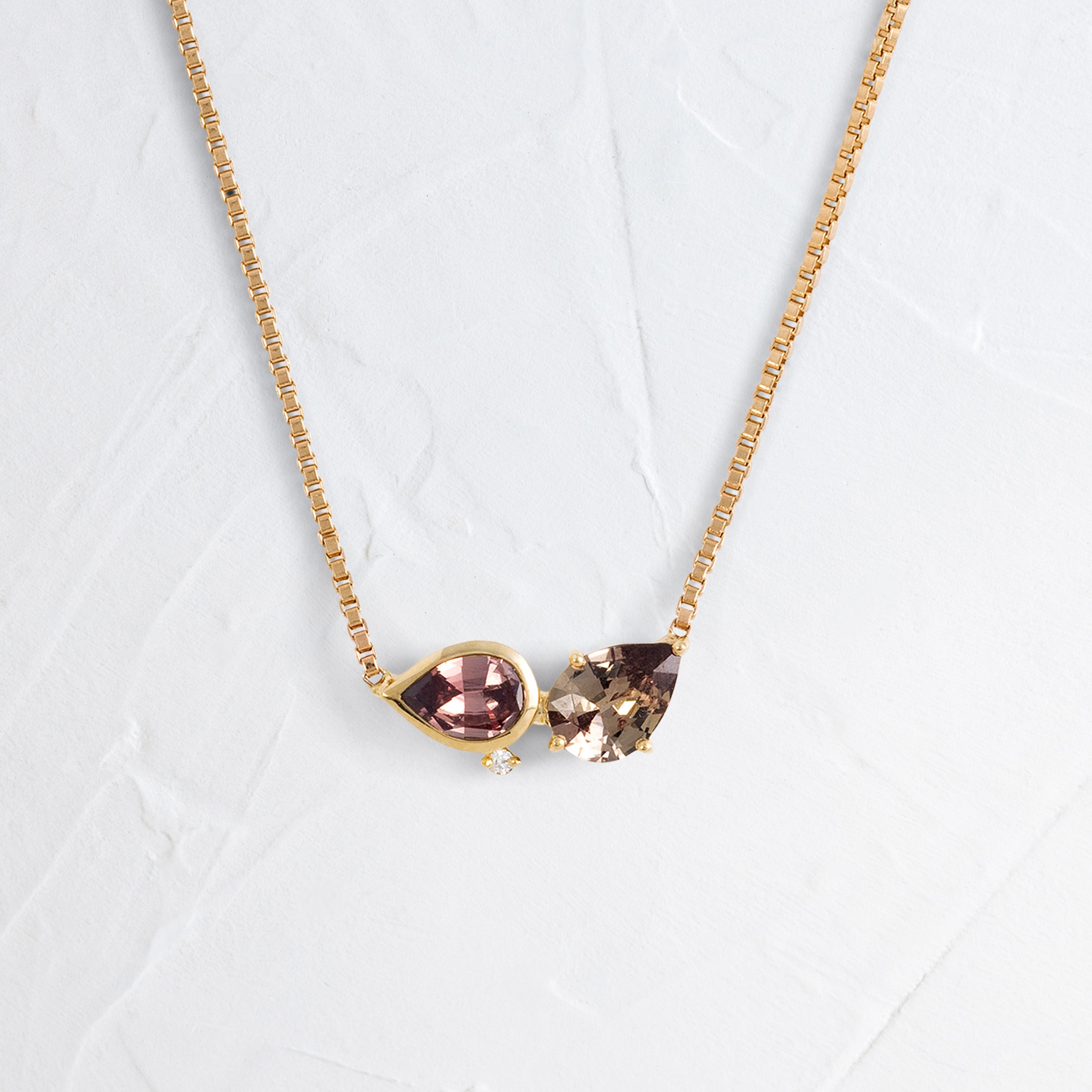 Divide Necklace in Warm Sapphire | Melanie Casey Fine Jewelry