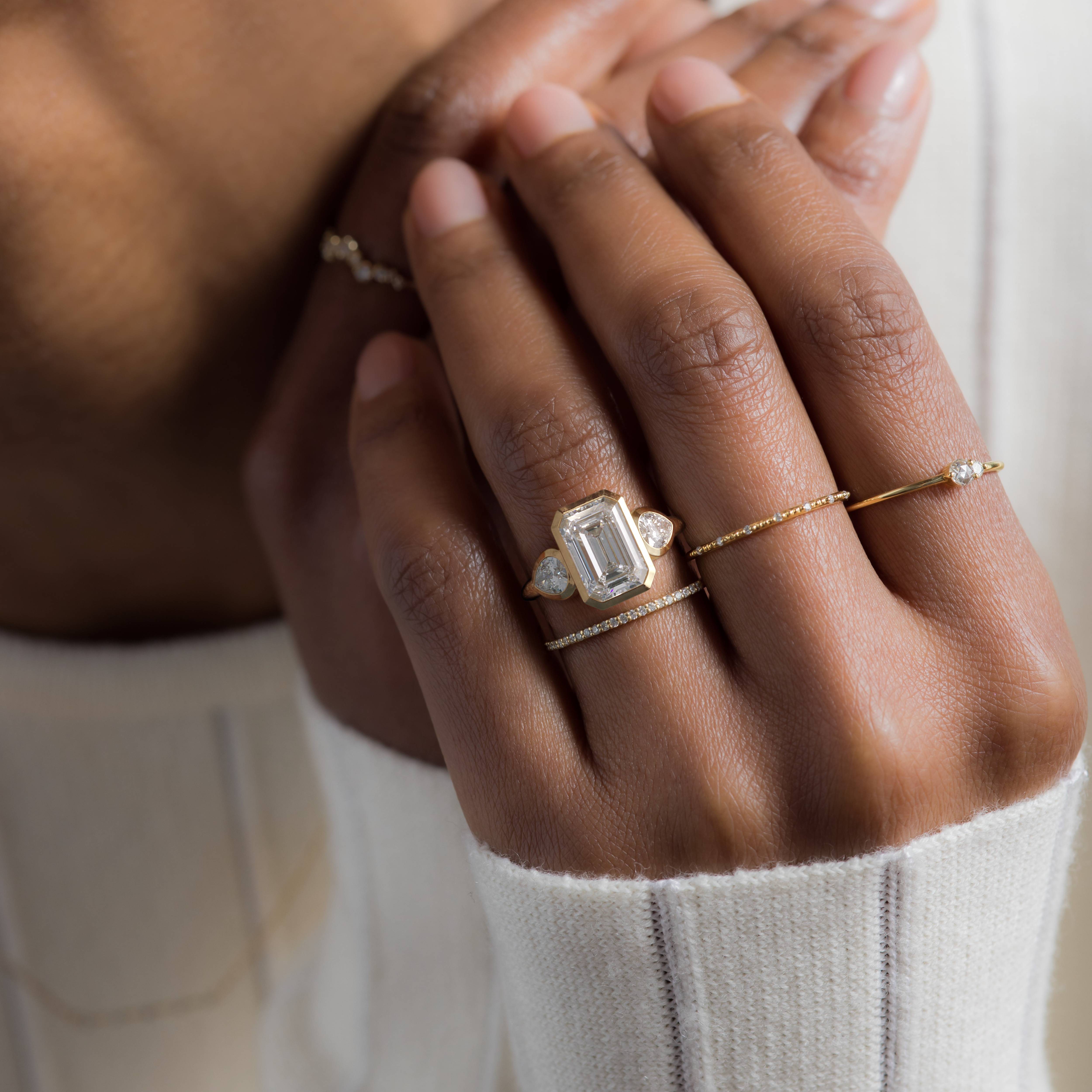 Moonrise Ring, Emerald Cut | Melanie Casey