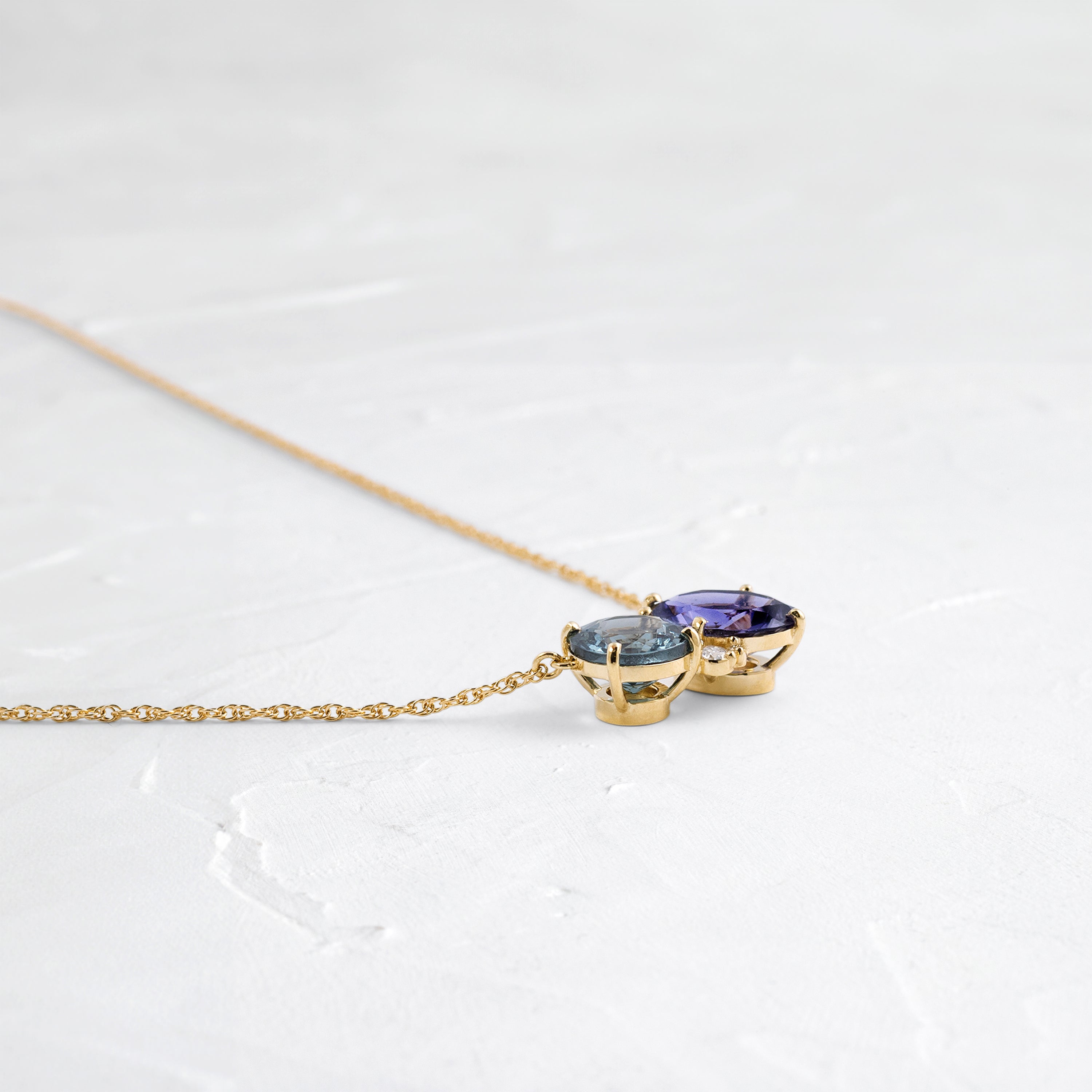 Duo Necklace, Spinel and Iolite | Melanie Casey Fine Jewelry