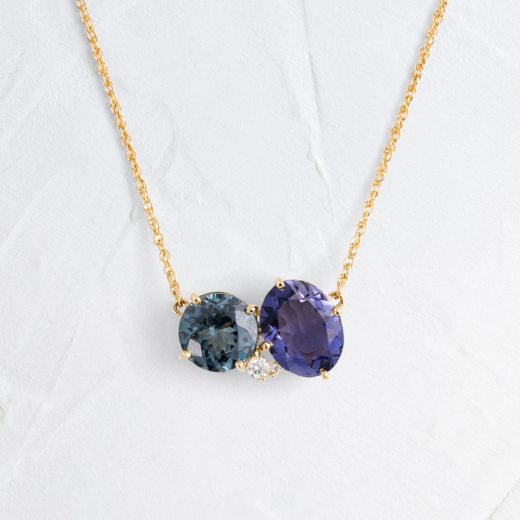 Duo Necklace, Spinel and Iolite Melanie Casey Fine Jewelry