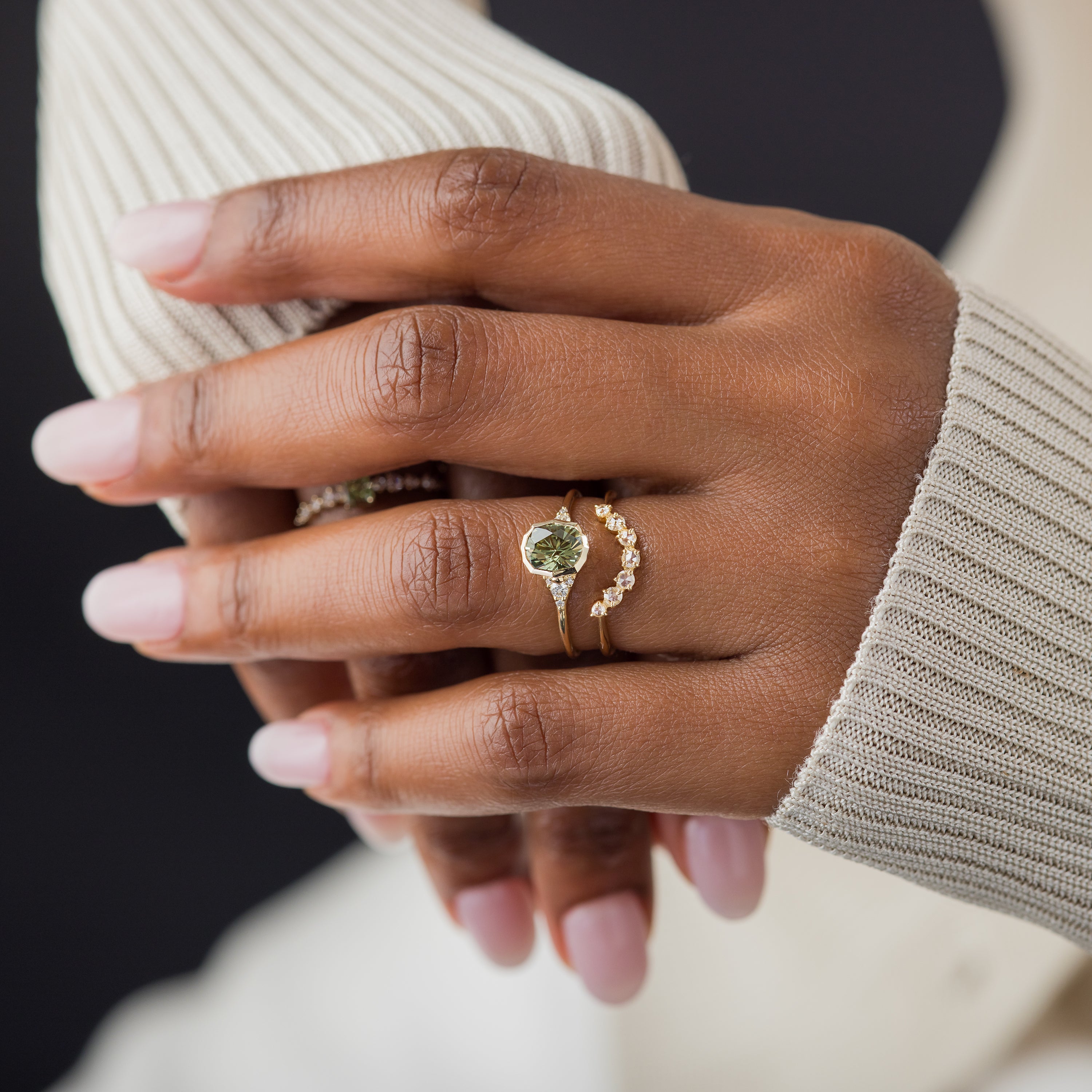 Evenfall Ring, 1.32ct. Yellow-Green Montana Sapphire | Melanie