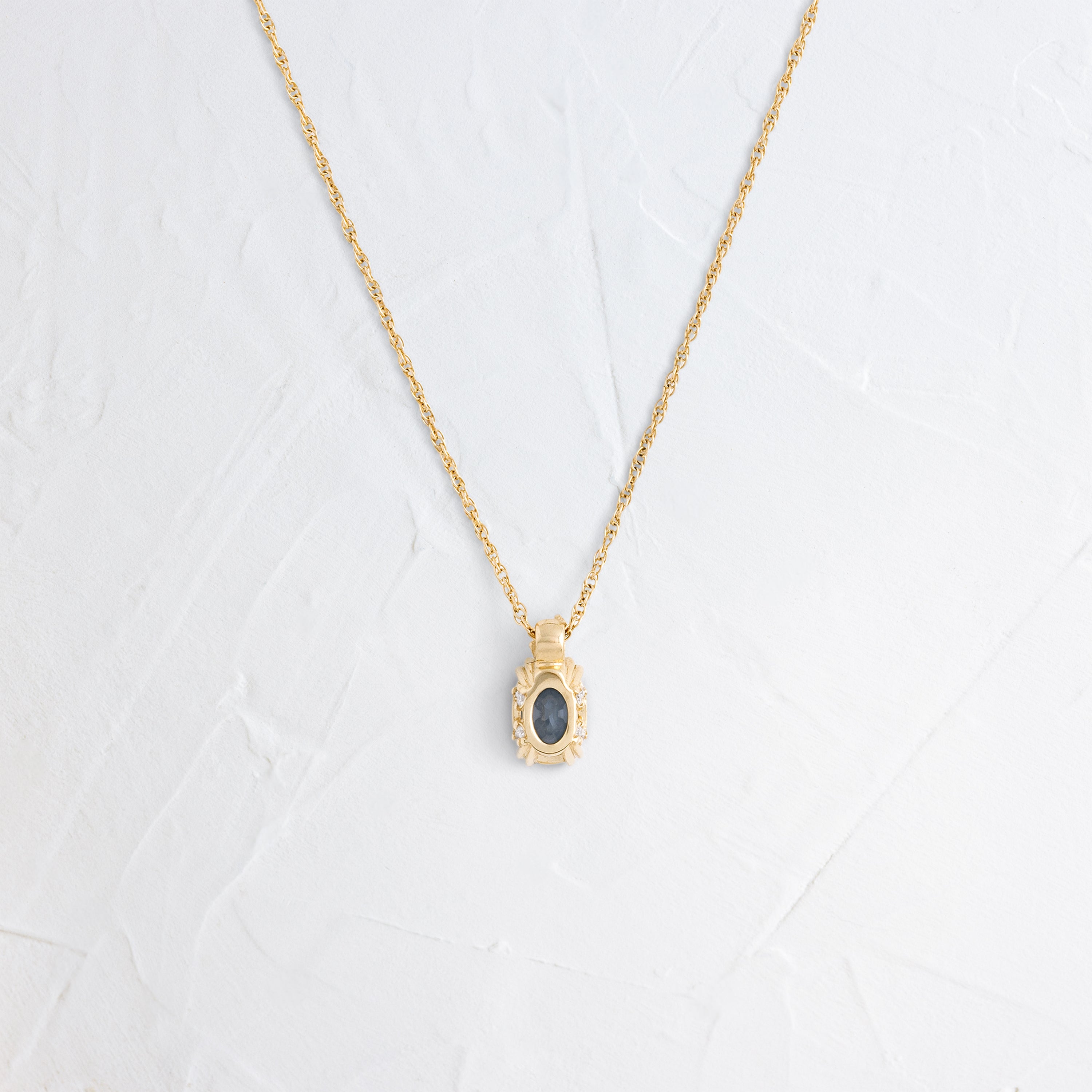 Bewilder Necklace, 0.86ct. Deep Gray-Blue Spinel | Melanie Casey