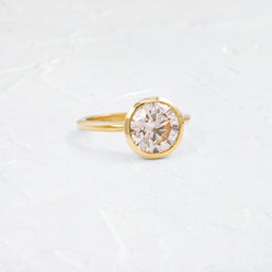 Orecchini A Cerchio Donna In Argento 925 Con Simil Diamanti 3ct – Giallo