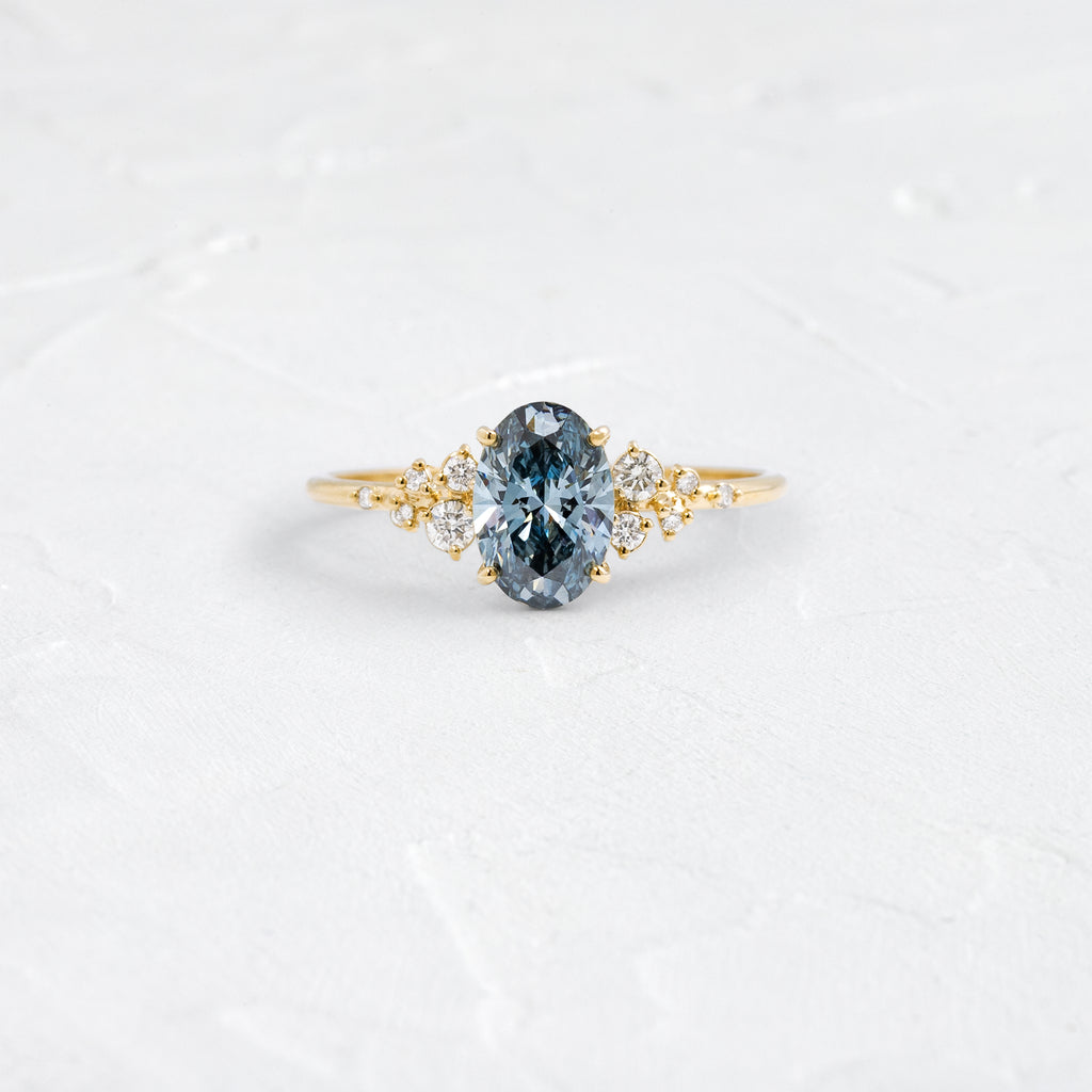 Snowdrift Ring, Lab-Grown Blue Diamond Melanie Casey