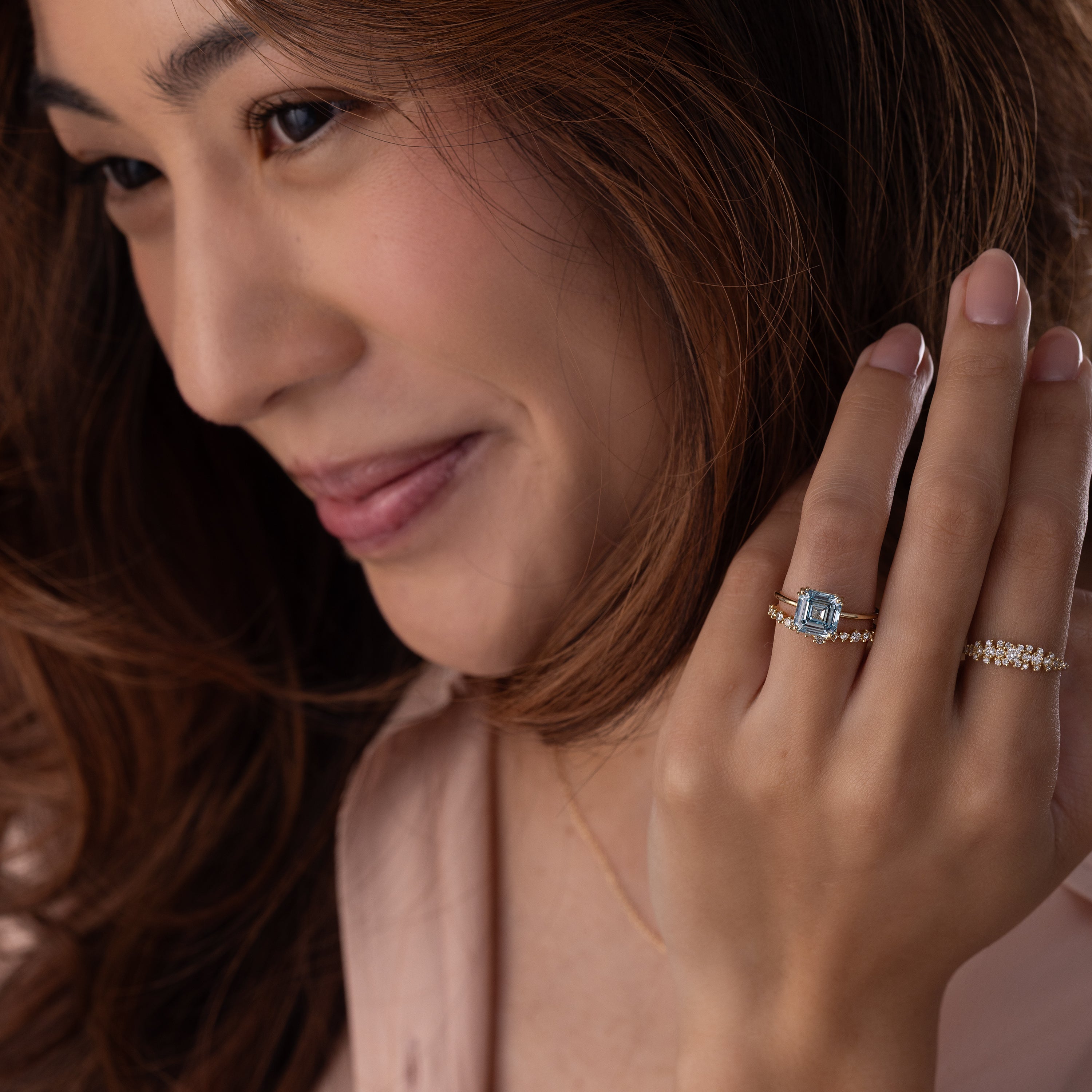 Threaded Ring, 2.53ct. Lab-Grown Blue Diamond | Melanie Casey Fine