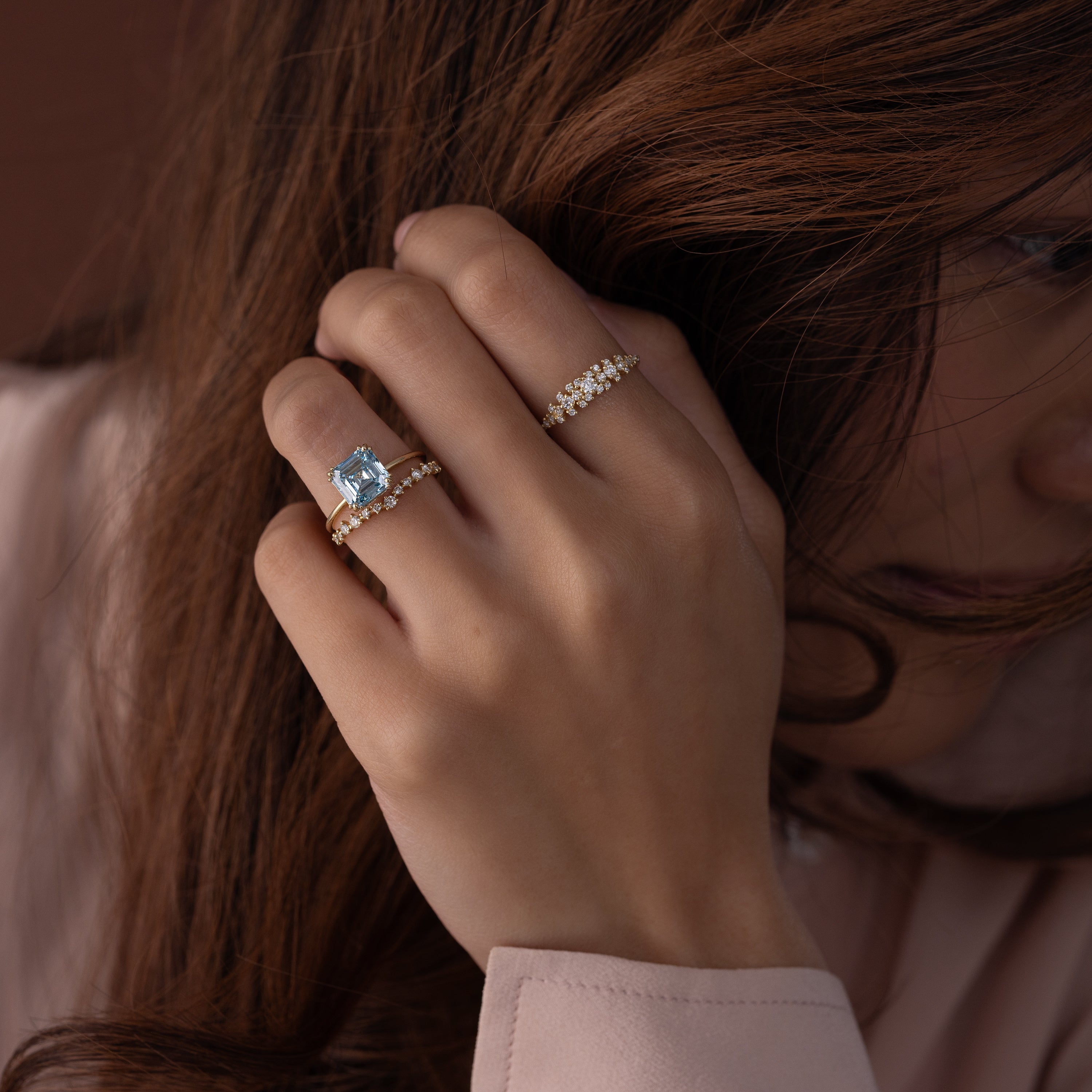 Threaded Ring, 2.53ct. Lab-Grown Blue Diamond | Melanie Casey Fine
