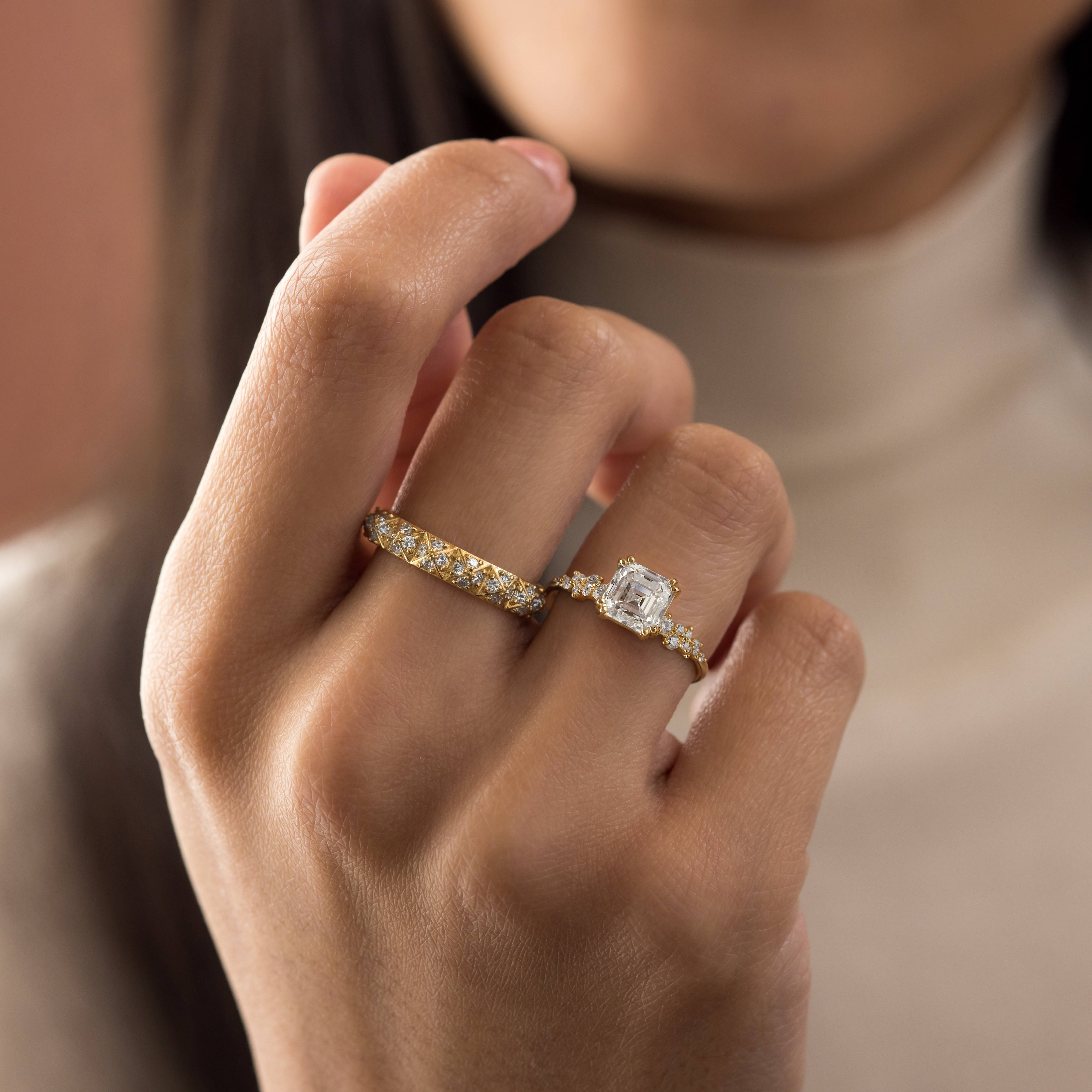 On The Horizon Ring, Asscher Cut Melanie Casey Jewelry