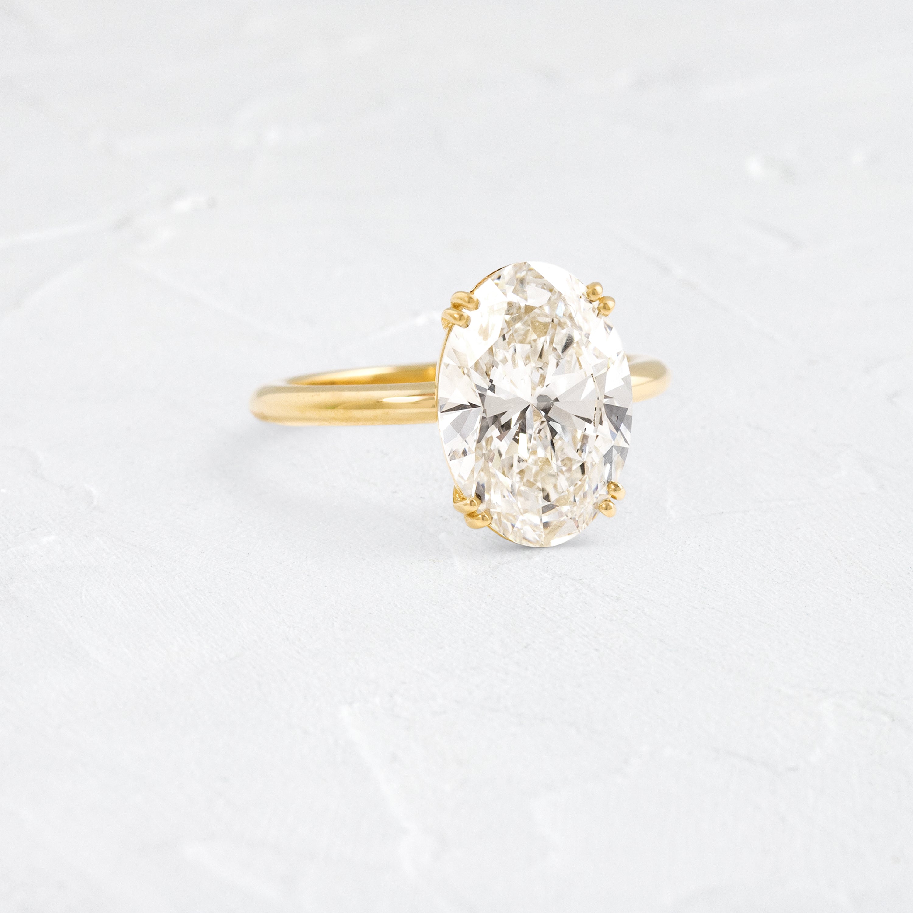 Filament Ring, 5.01ct. Lab-Grown Oval Cut - 2mm Band | Melanie Casey ...