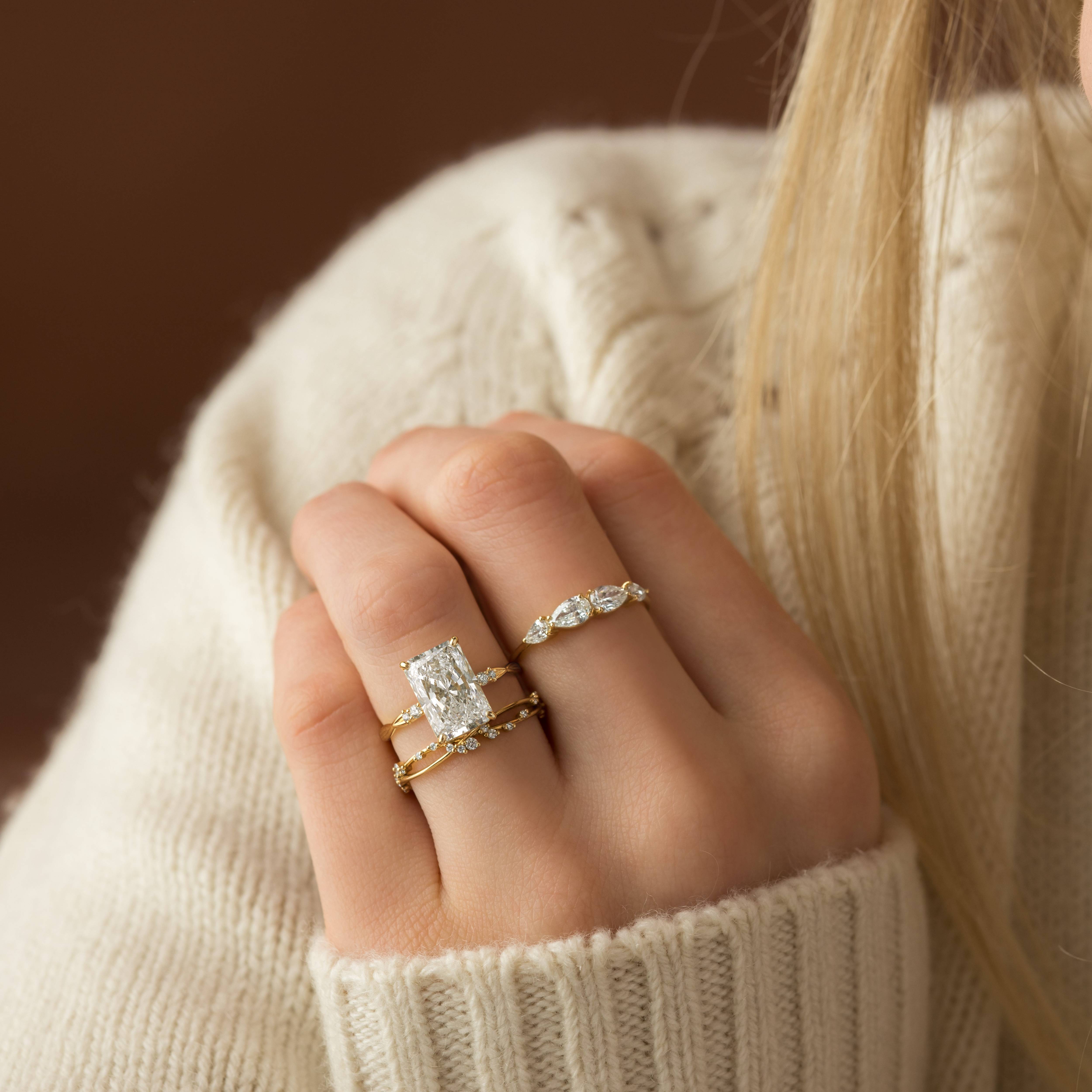 Trestle Ring, Radiant Cut - Melanie Casey