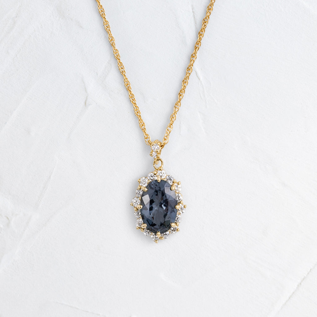 Sapling Necklace, Blue-Gray Spinel Melanie Casey Jewelry