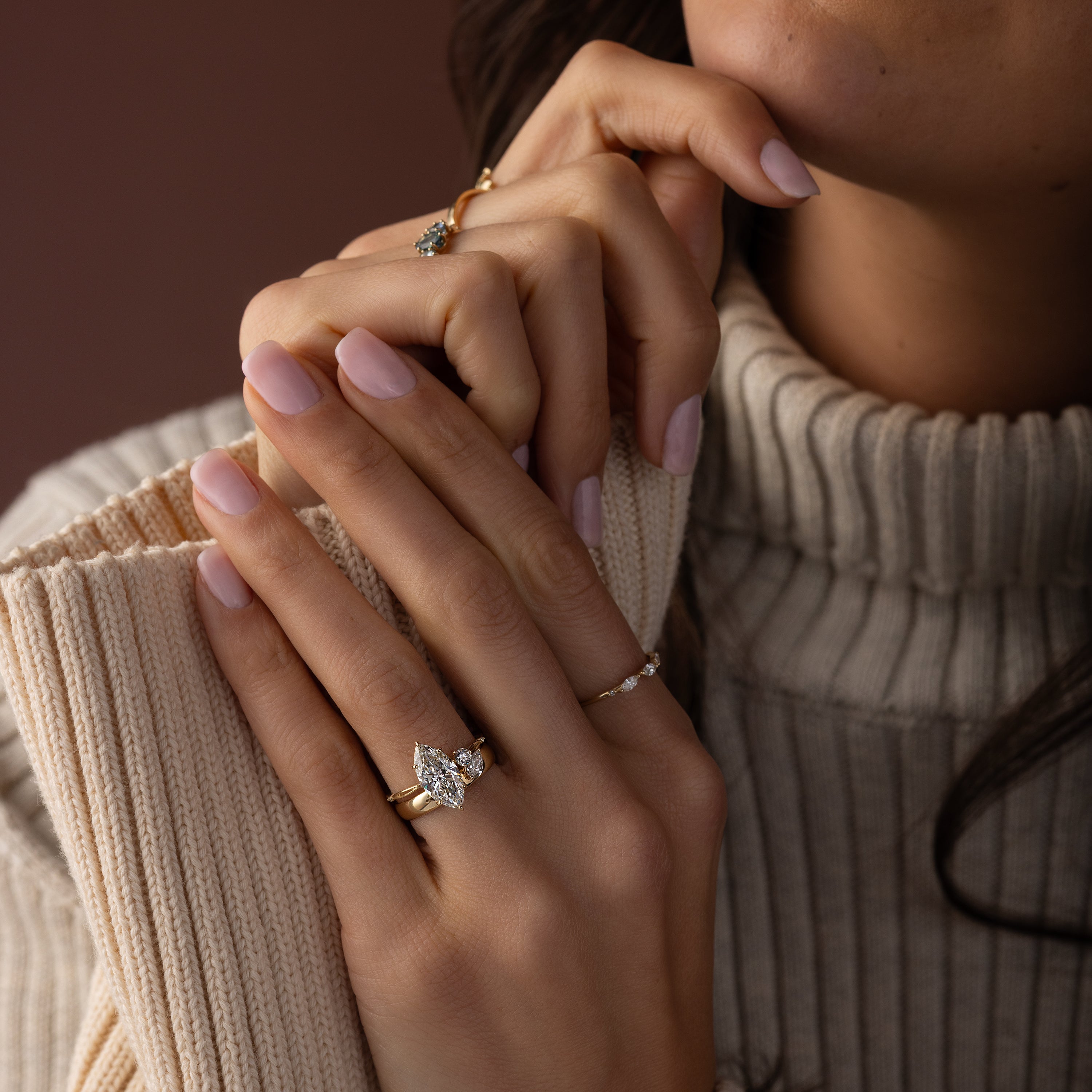 Hillside Ring, Marquise Cut - Melanie Casey
