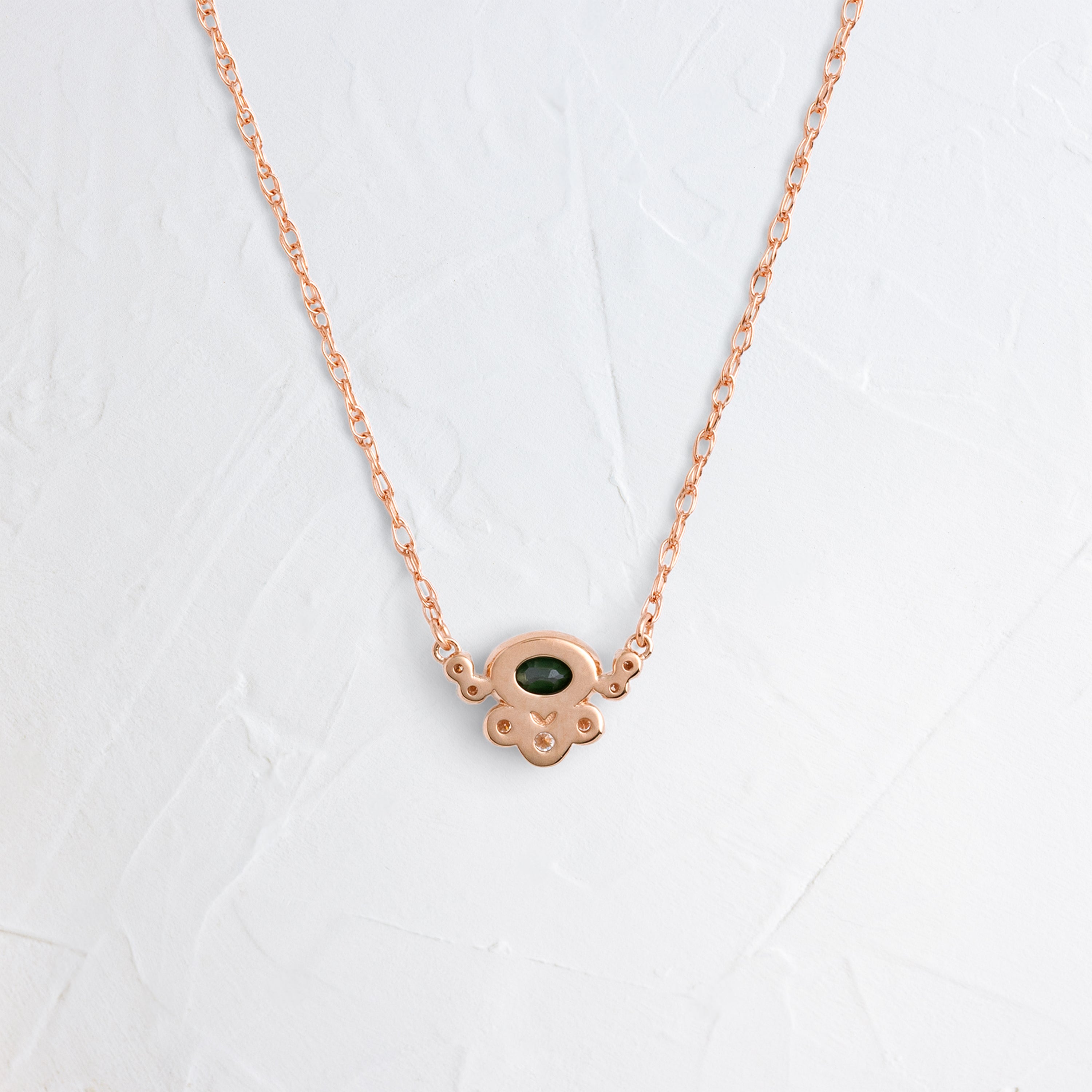 A Bridge Between Necklace, Dark Green Sapphire | Melanie Casey