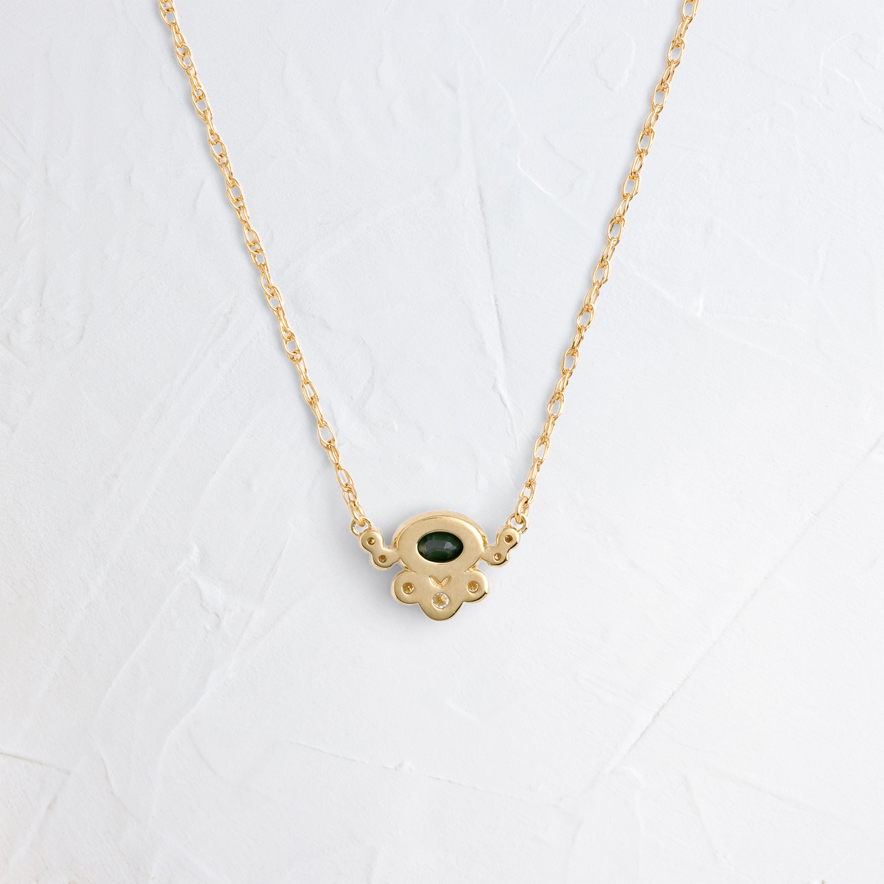A Bridge Between Necklace, Dark Green Sapphire | Melanie Casey