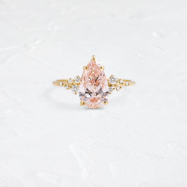 【最終】K18 750 ブローチ　メレダイヤ　シトリン 18-STO-4464-Snowdrift-Ring-