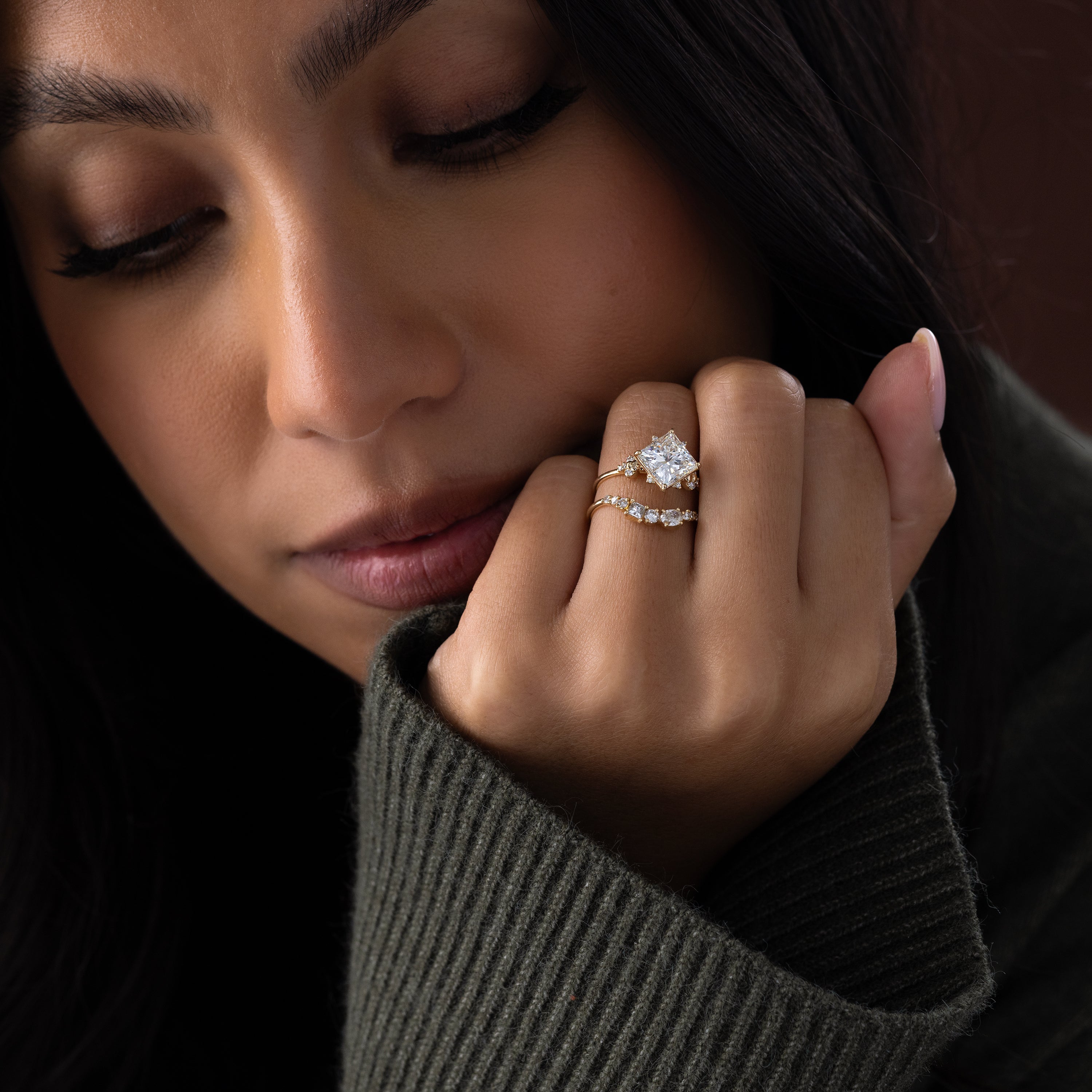 Stargaze Ring, 2.75ct. Lab-Grown Princess Cut | Melanie Casey Jewelry