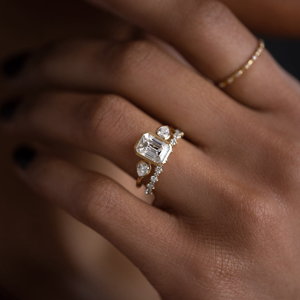 Undercurrents Ring, Emerald Cut Melanie Casey