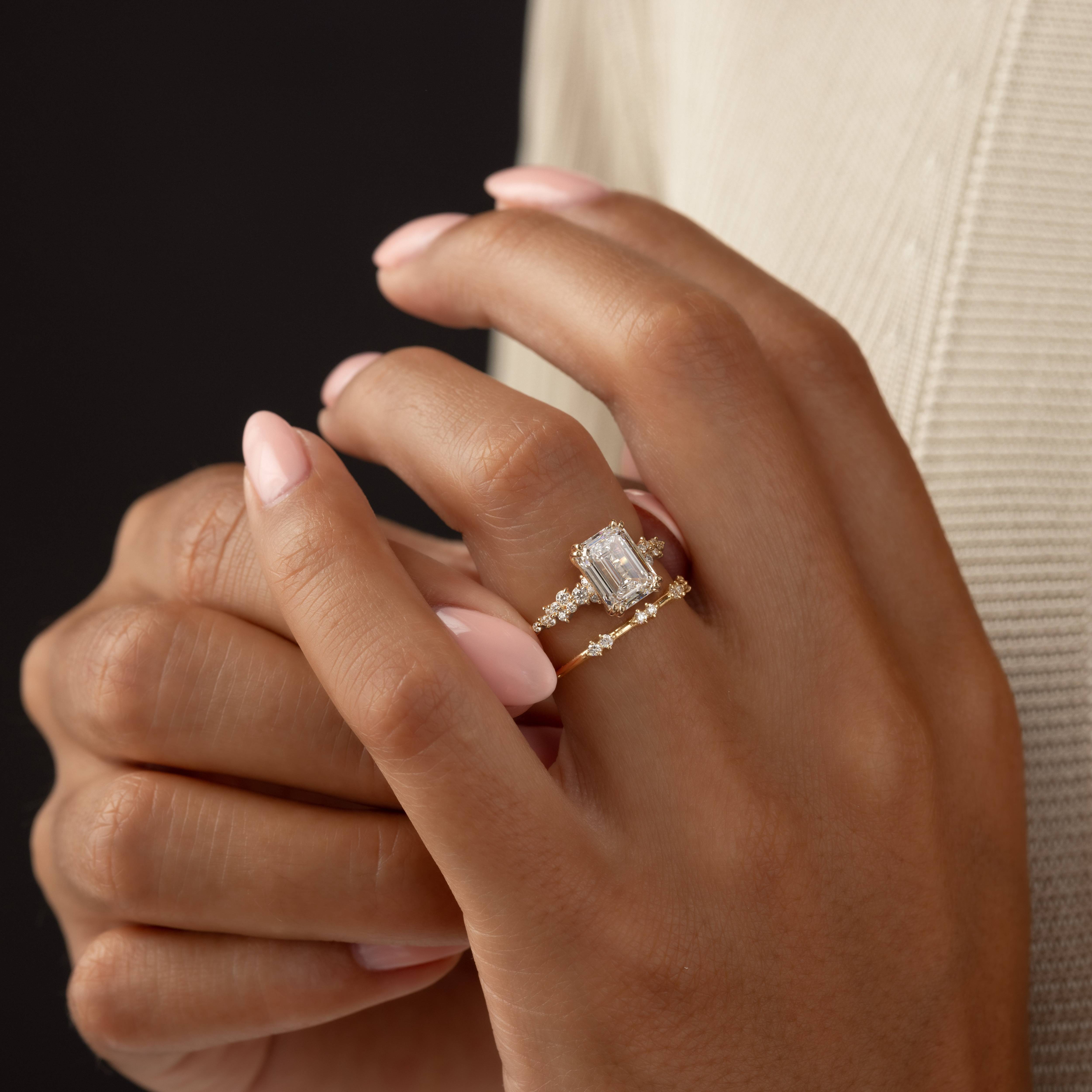 On The Horizon Ring, Emerald Cut | Melanie Casey Jewelry