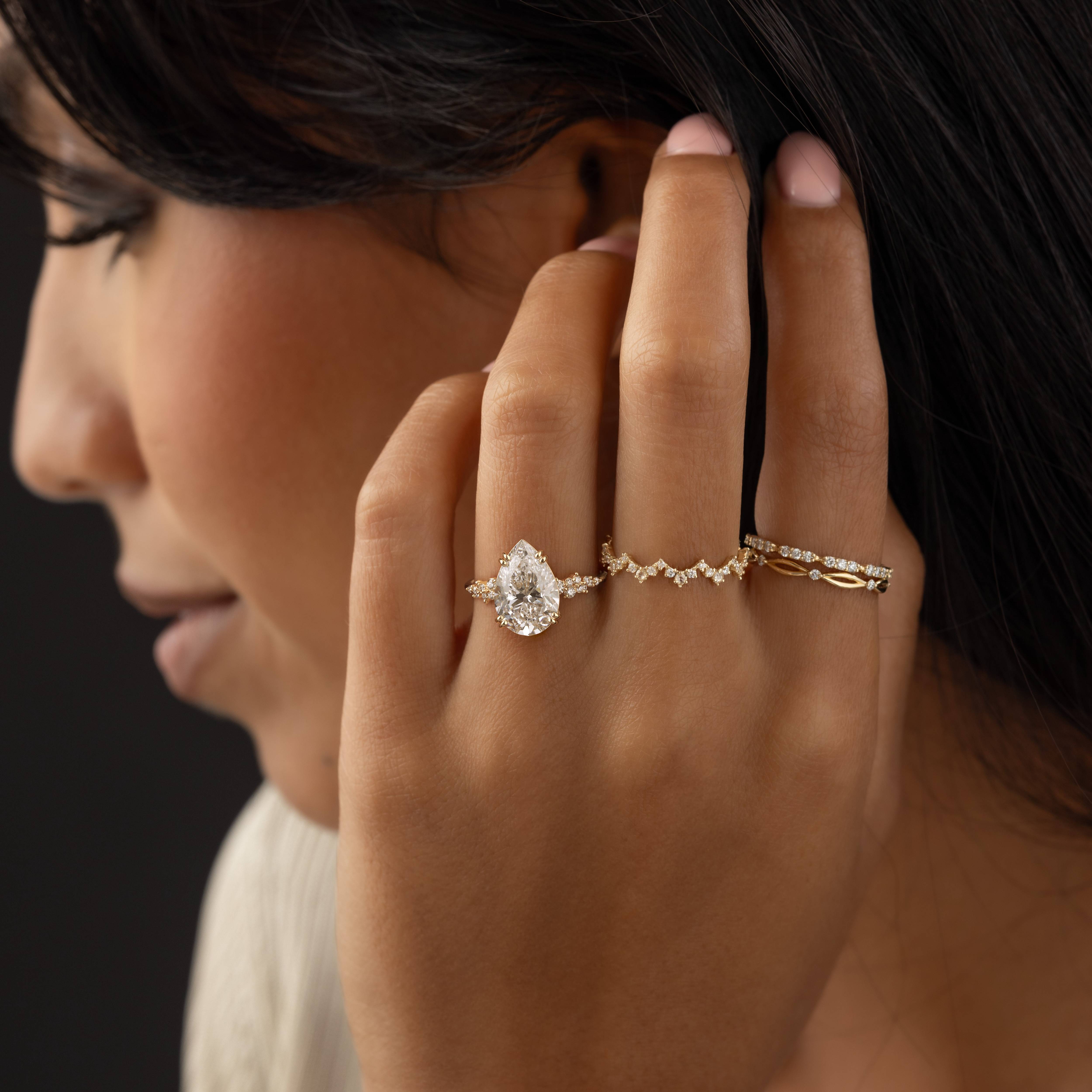 On The Horizon Ring, Pear Cut | Melanie Casey Jewelry