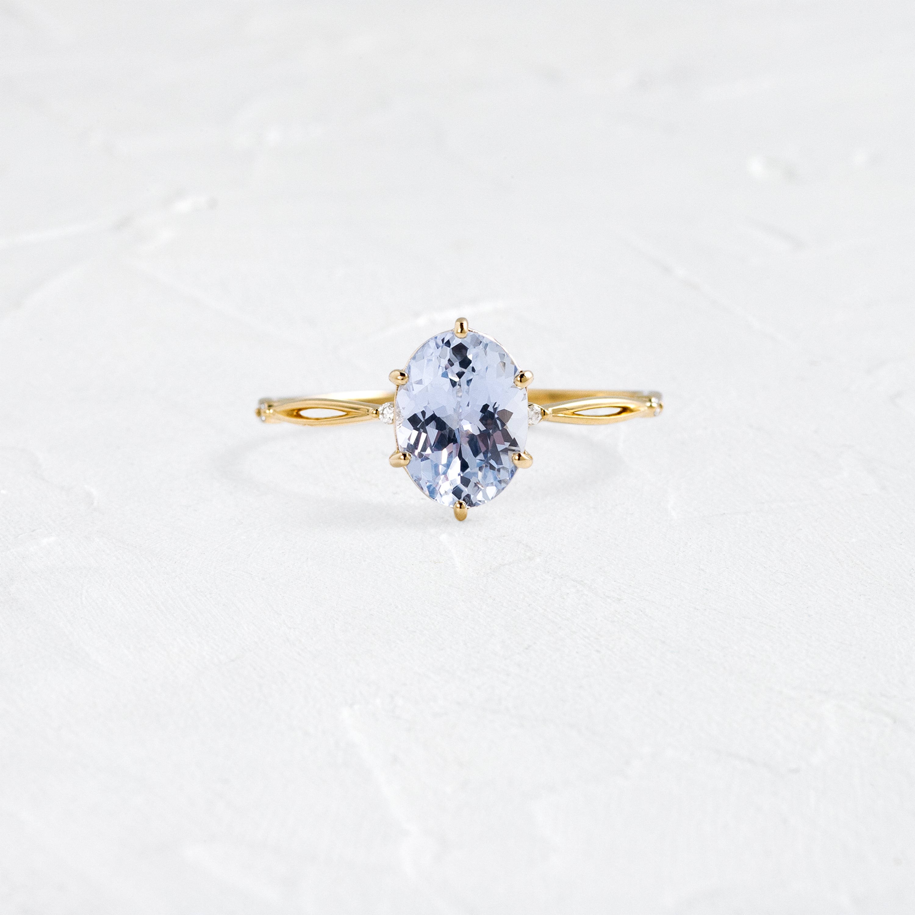Hillside Ring, 1.63ct. Pale Blue Sri Lanka Sapphire | Melanie
