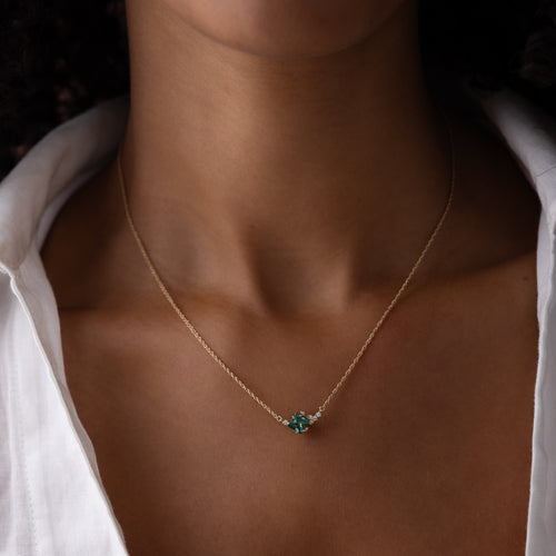 In the Sky with Teal Green Tourmaline Necklace Melanie Casey