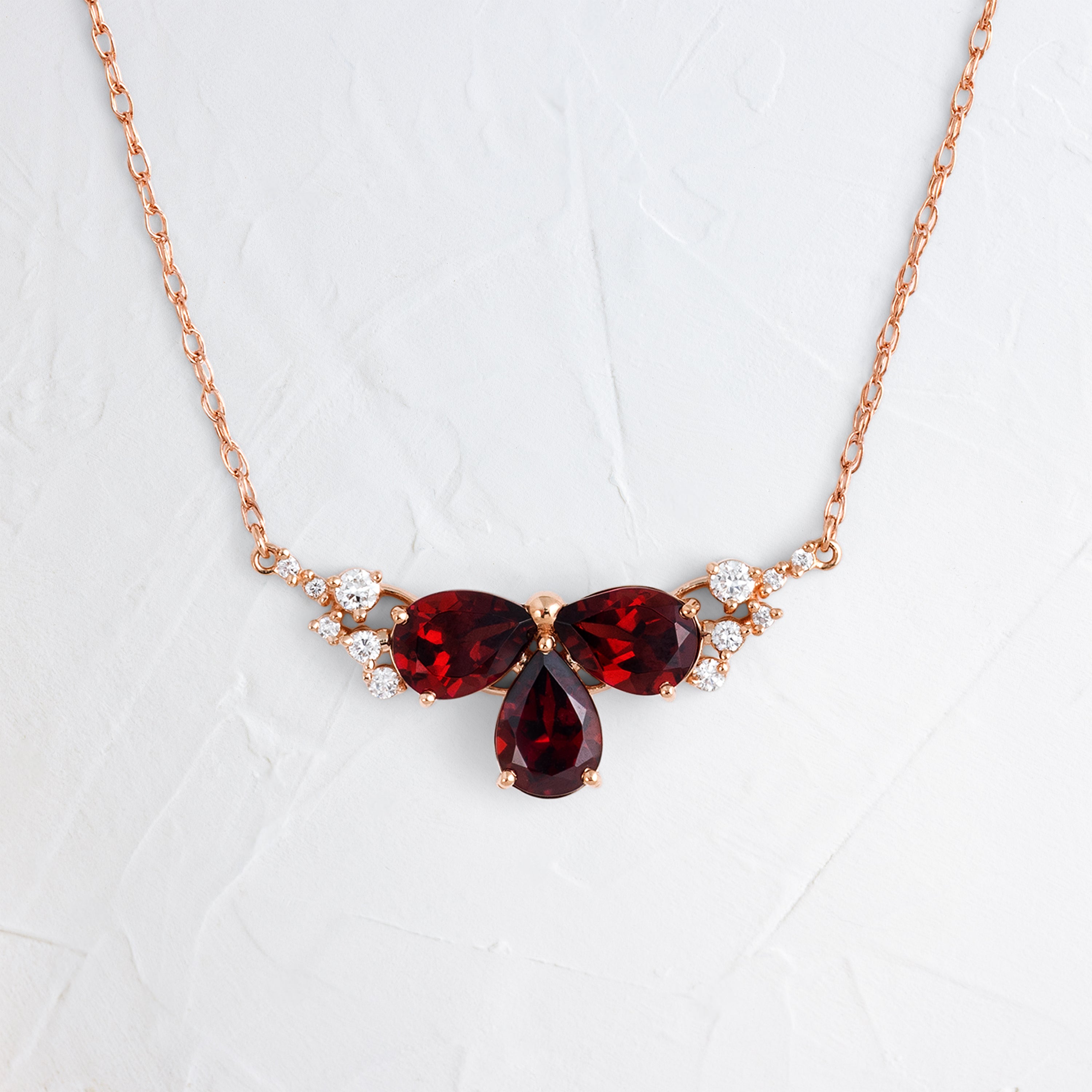 Garnet Clutch Necklace | Melanie Casey Fine Jewelry