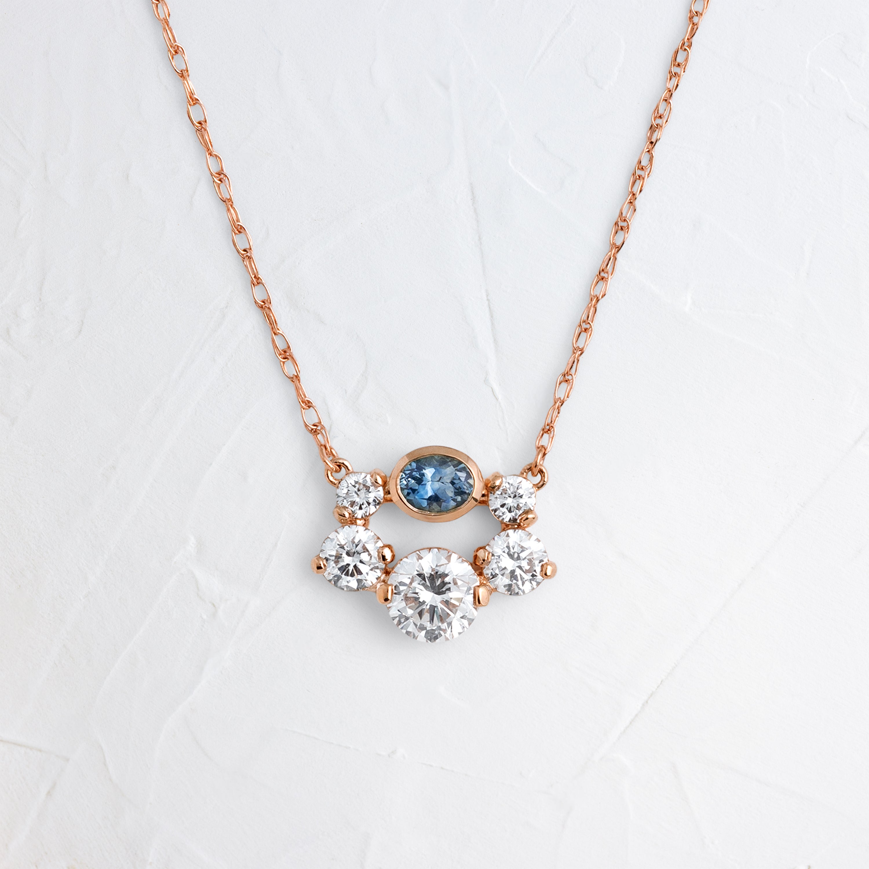Hemline Necklace, Blue Montana Sapphire | Melanie Casey