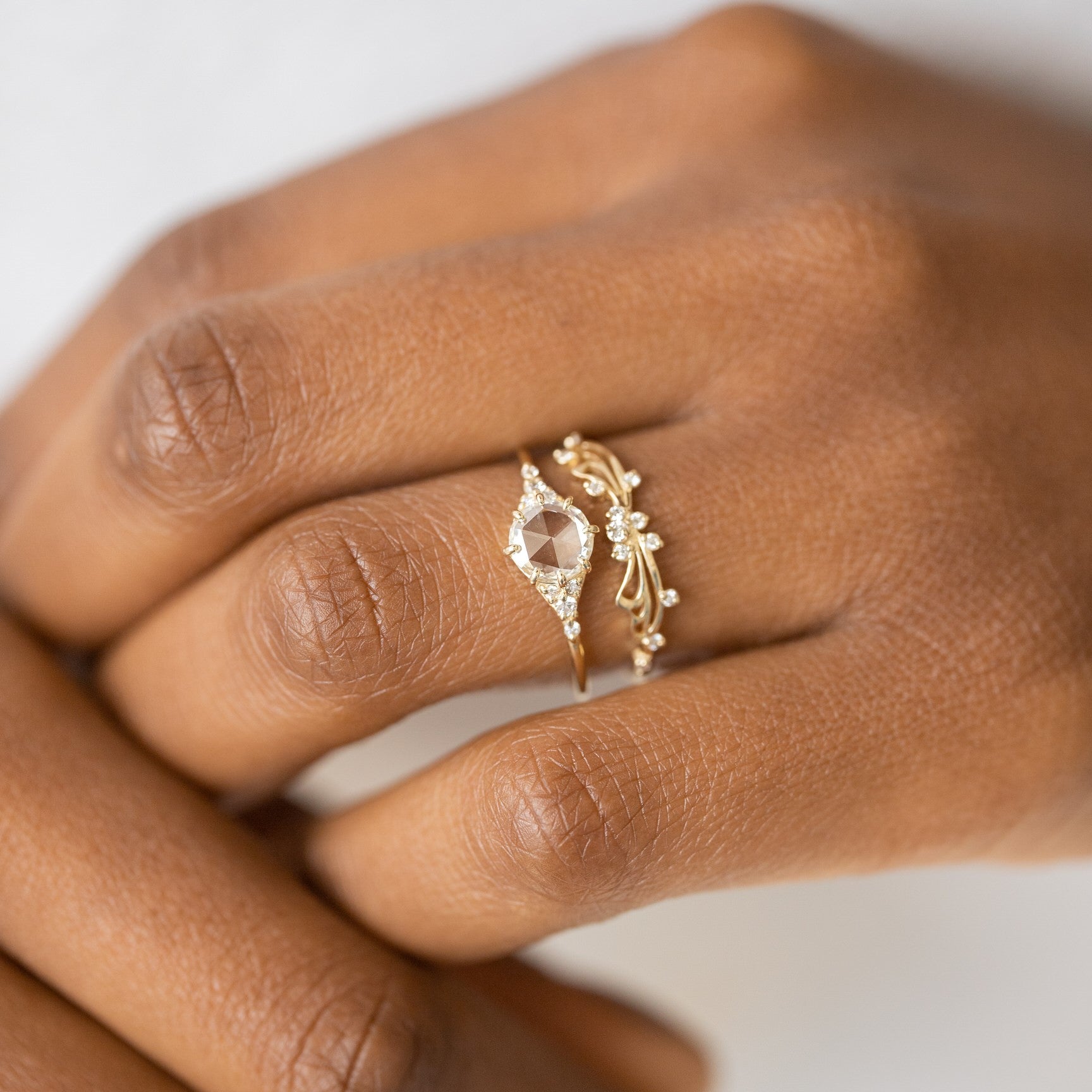 Lady's Slipper Ring, Natural Rose Cut Melanie Casey Fine