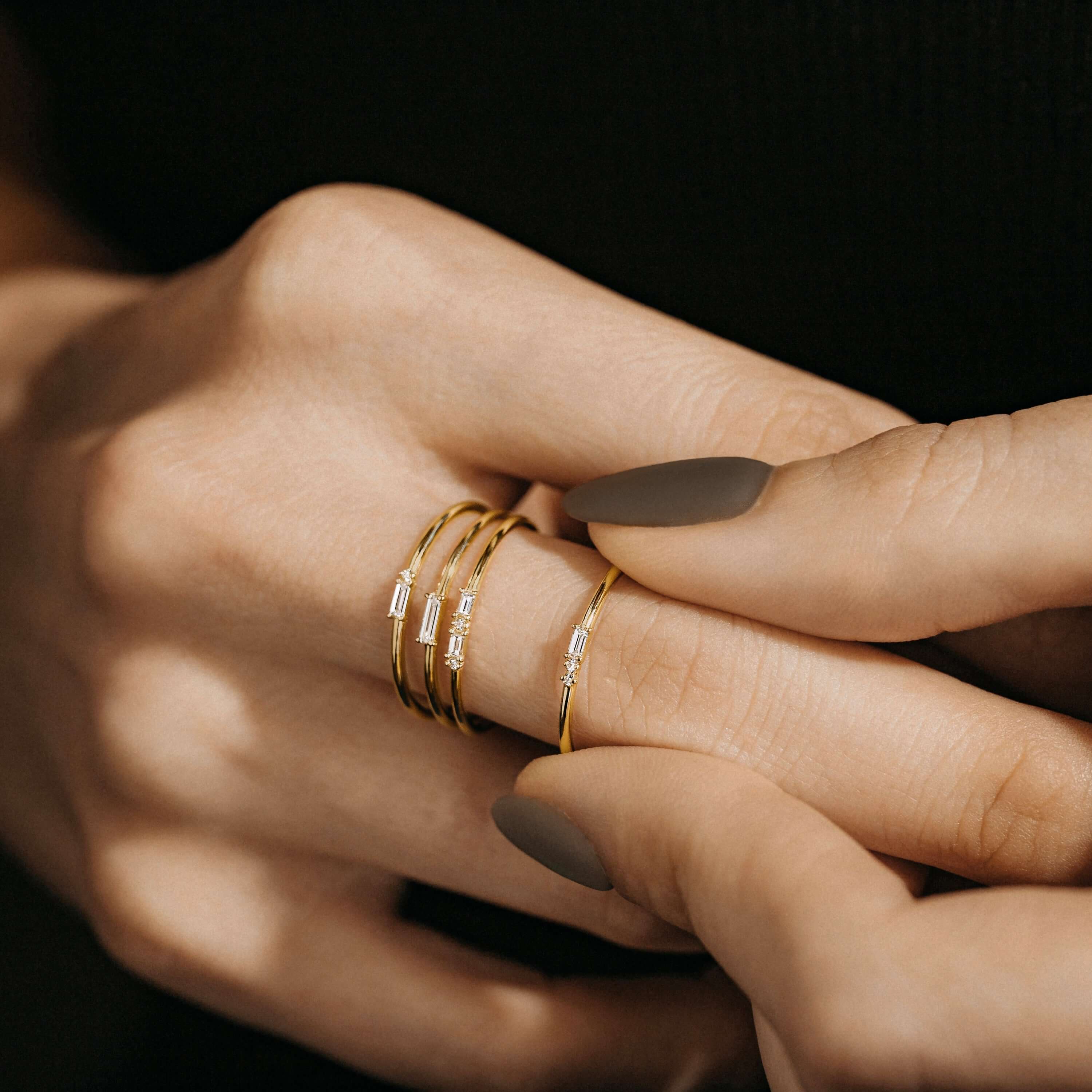 Large Code Rings Morse Code Rings: Initials - In Stock | Melanie Casey Fine Jewelry