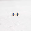 Bookend Studs, Sapphire (14k Yellow Gold)