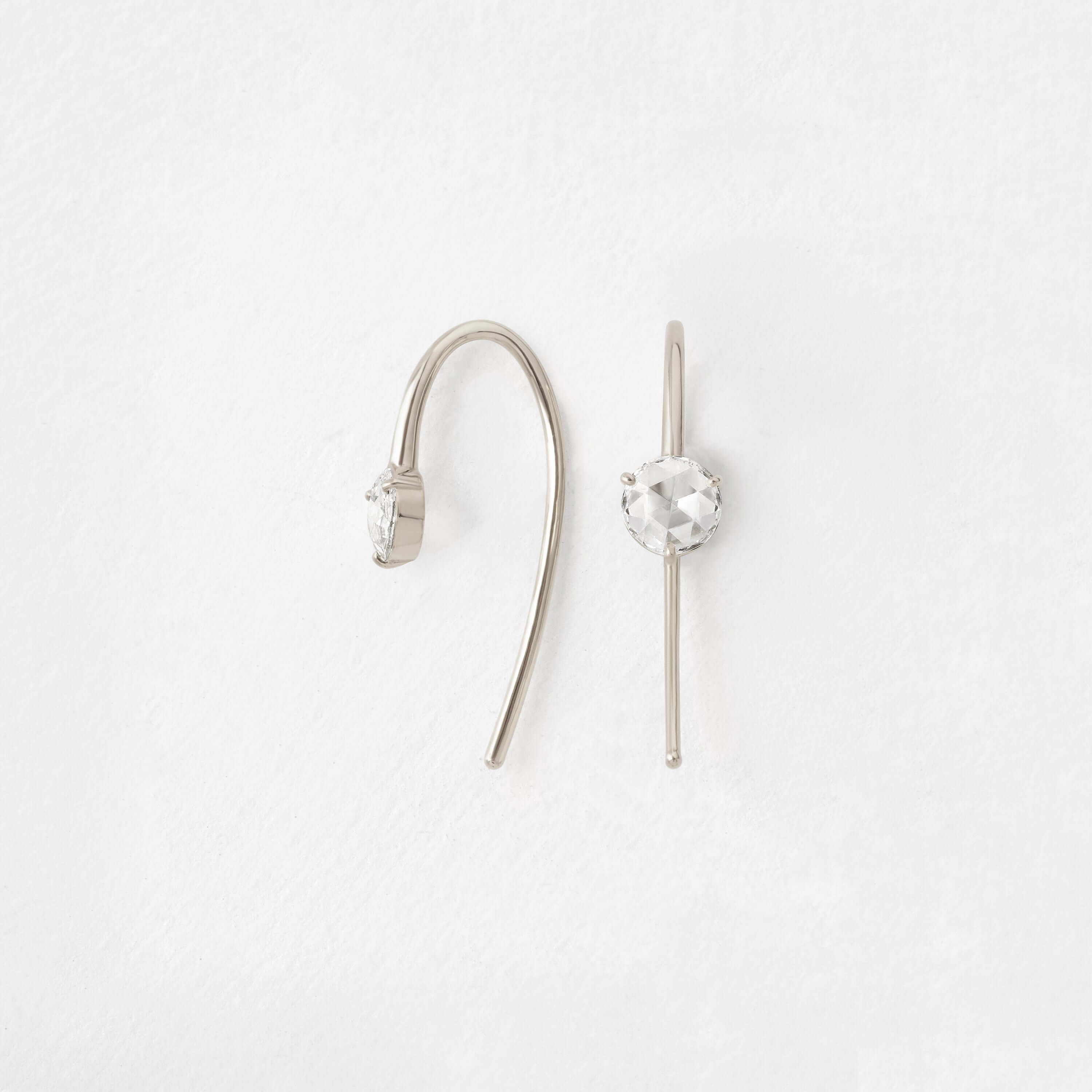 Rose Cut Solitaire Threader | Earrings from Melanie Casey