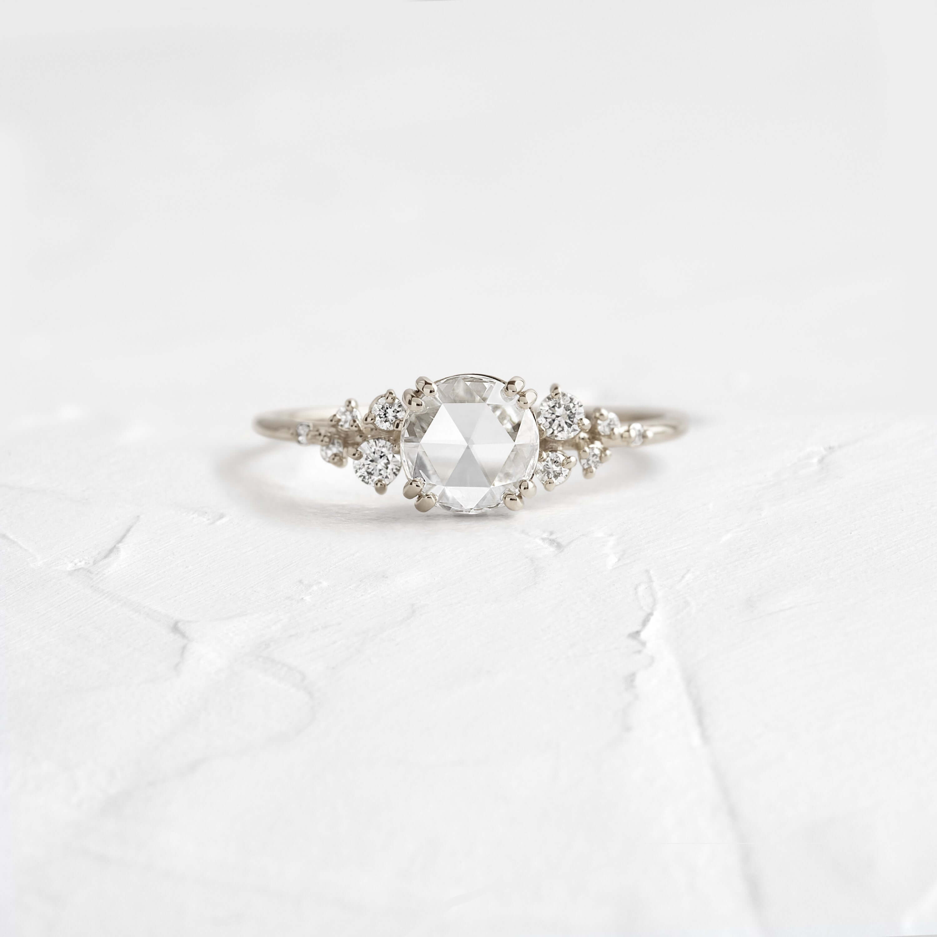 Snowdrift Ring with an Antique-Inspired Rose Cut Diamond – Melanie Casey