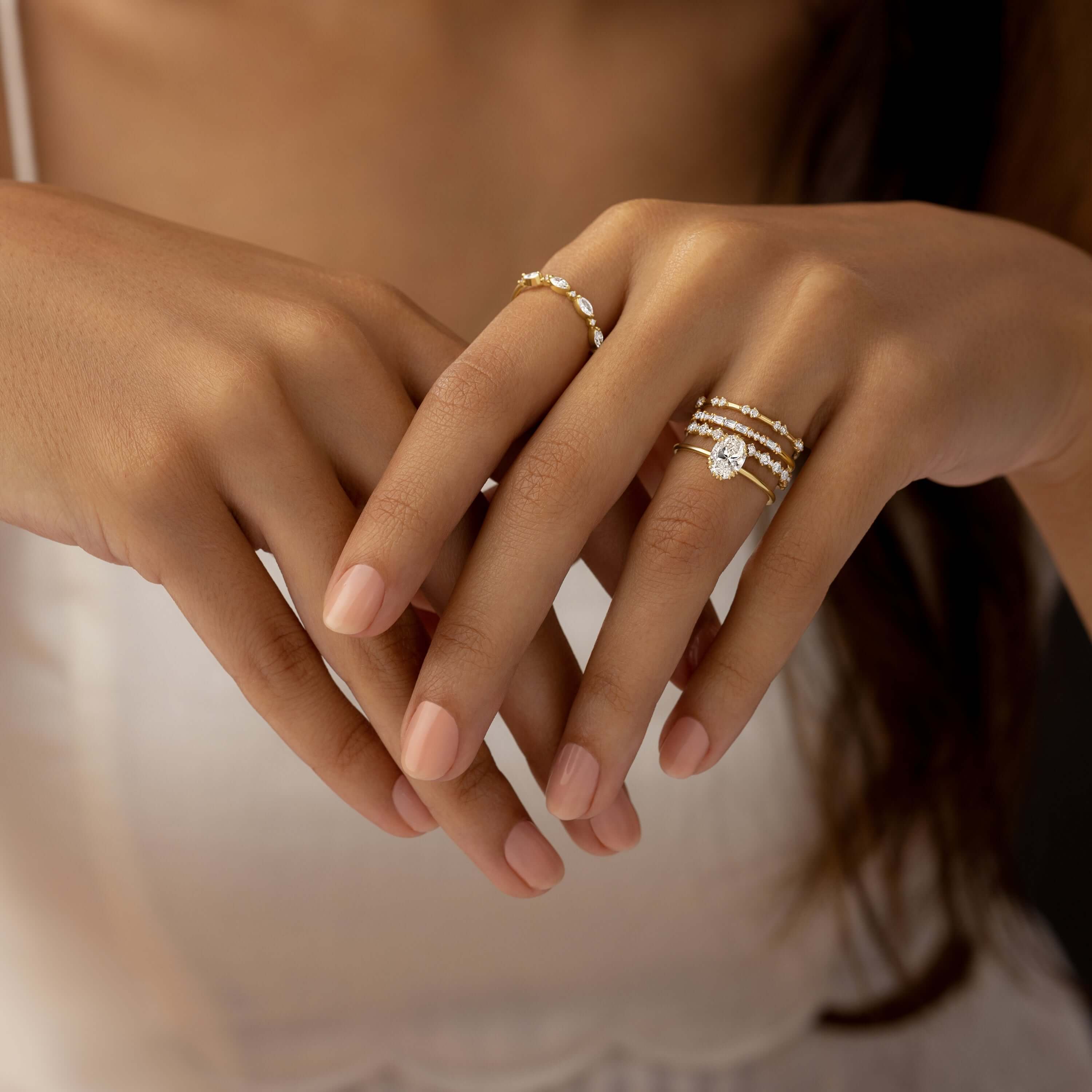Threaded Ring, 1.04ct. Lab-Grown Oval Cut | Melanie Casey Fine Jewelry