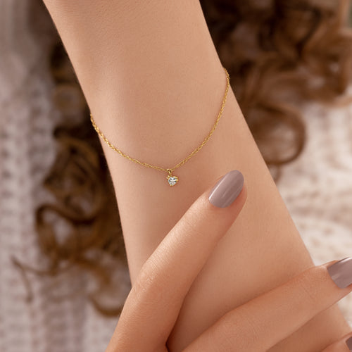 Be Still My Heart Bracelet with Plain Chain - In Stock - OOS